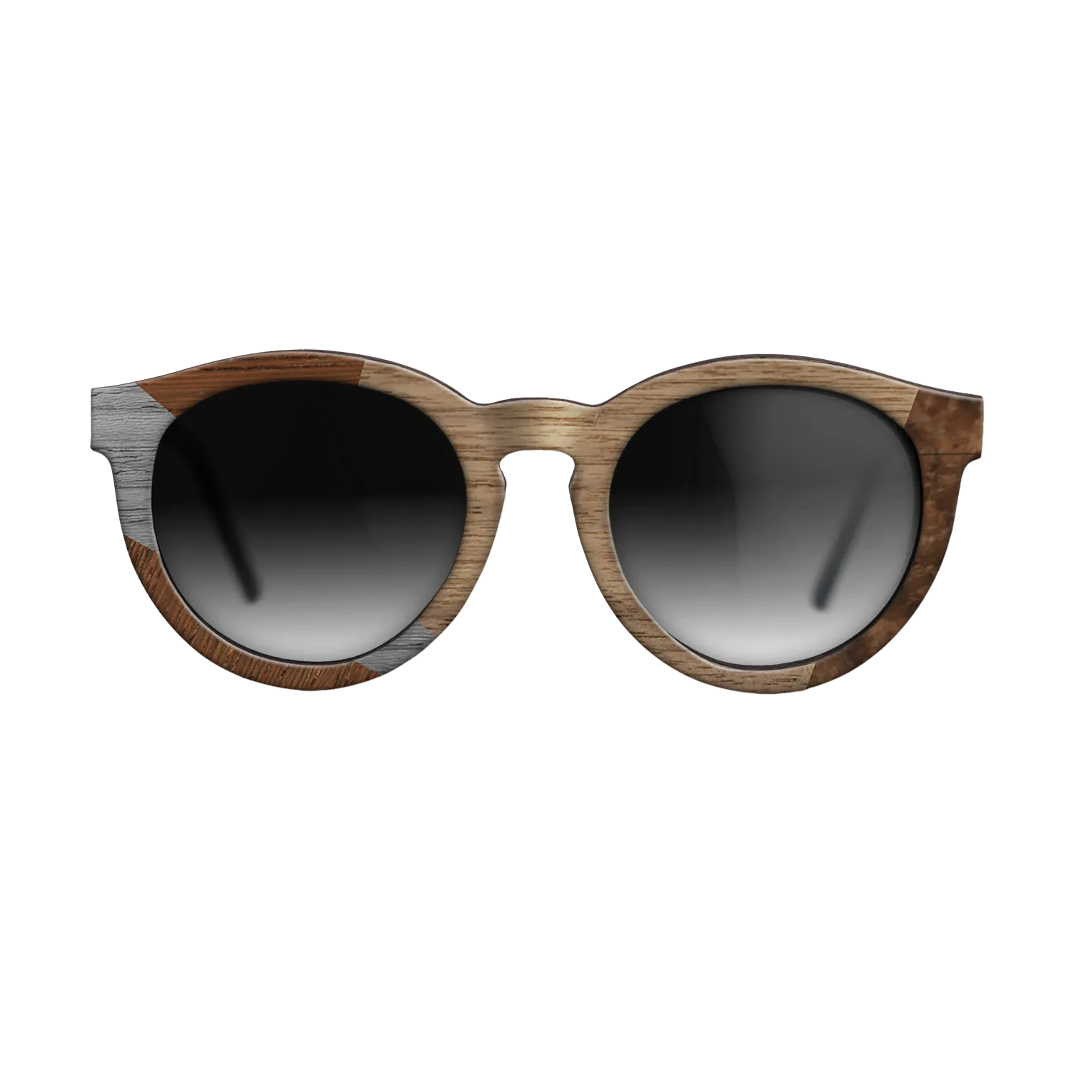 Walnut: Straight Grain,Wenge,Poplar Dyed: Grey: Bauhaus - The Rebel - Round - SIRIS wood optic