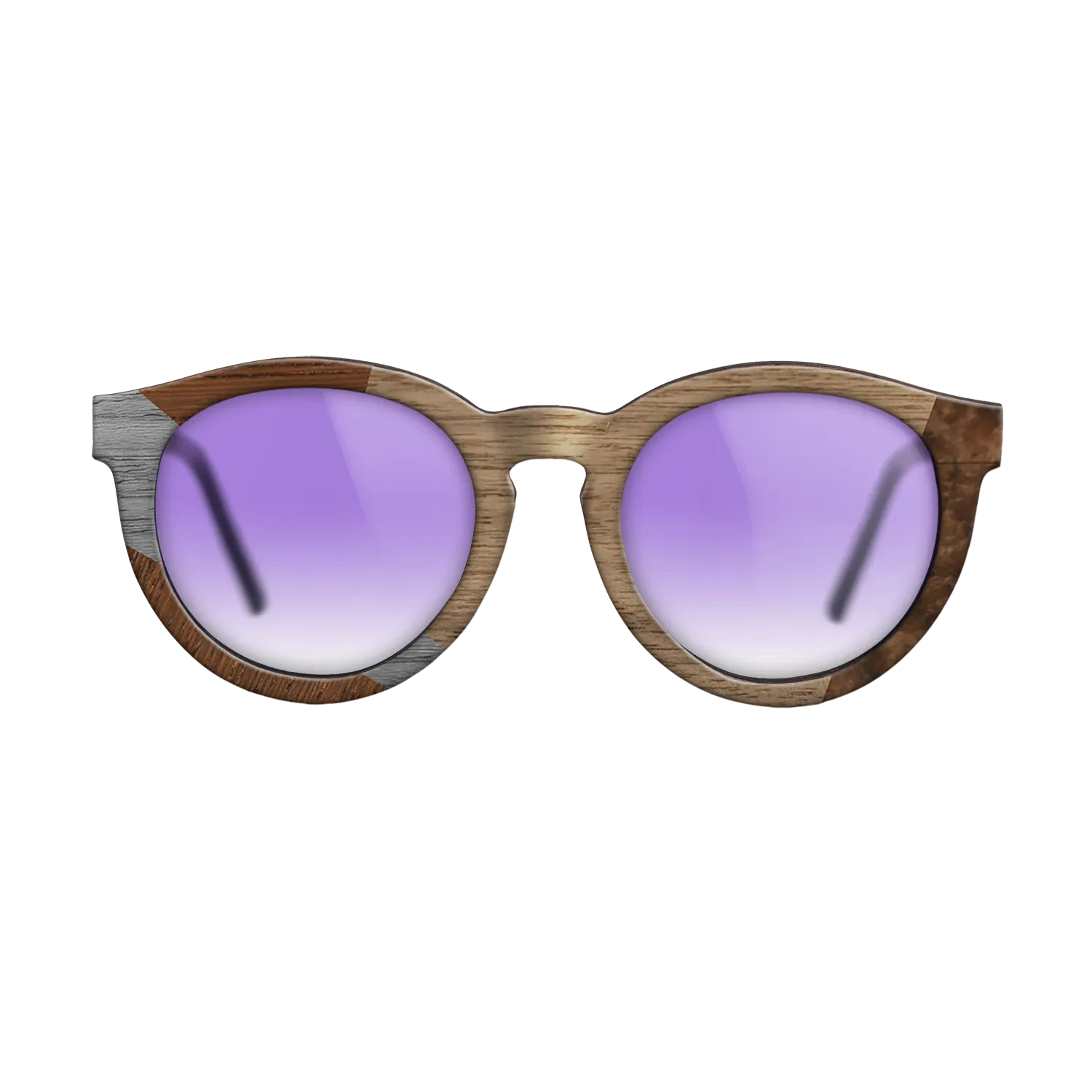 Walnut: Straight Grain,Wenge,Poplar Dyed: Grey: Bauhaus - The Rebel - Round - SIRIS wood optic