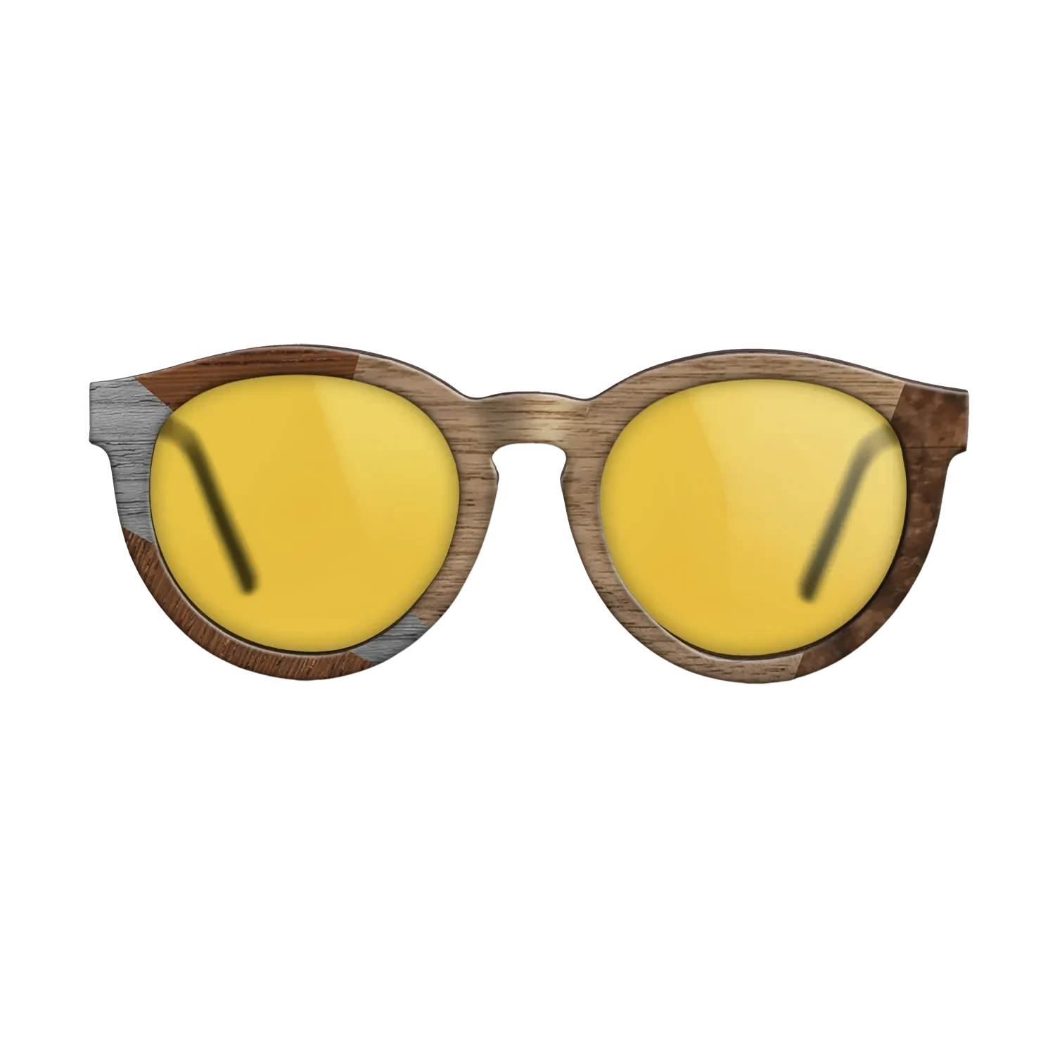 Walnut: Straight Grain,Wenge,Poplar Dyed: Grey: Bauhaus - The Rebel - Round - SIRIS wood optic