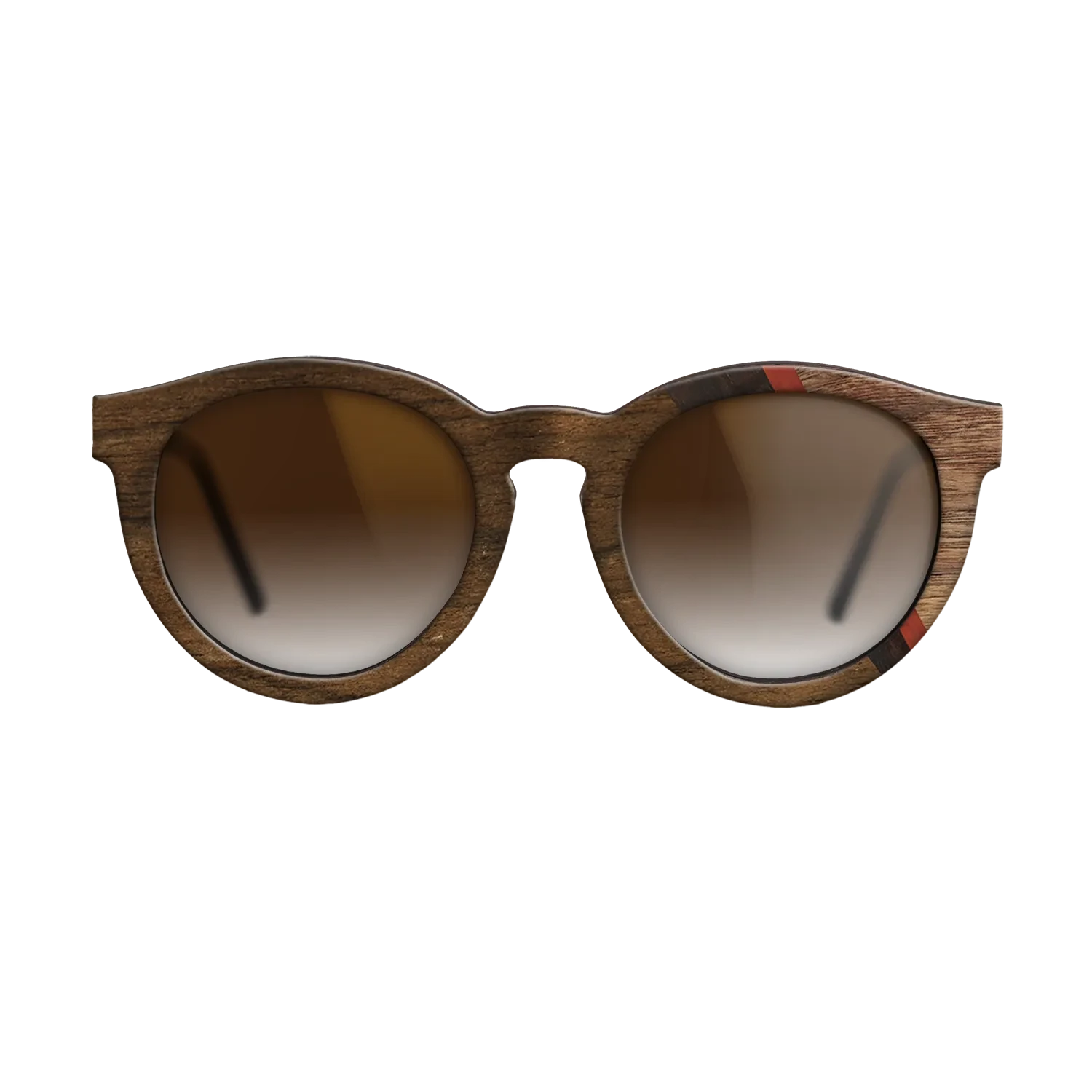 Ziricote Dark Quartered,Fumed Eucalyptus,Poplar Dyed: Red,Walnut Claro Light: Bauhaus - The Rebel - Round - SIRIS wood optic