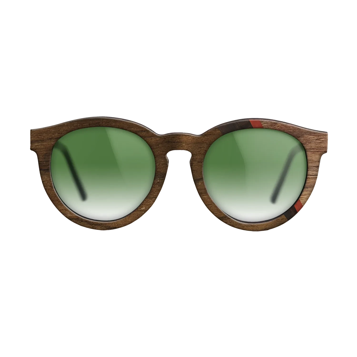 Ziricote Dark Quartered,Fumed Eucalyptus,Poplar Dyed: Red,Walnut Claro Light: Bauhaus - The Rebel - Round - SIRIS wood optic