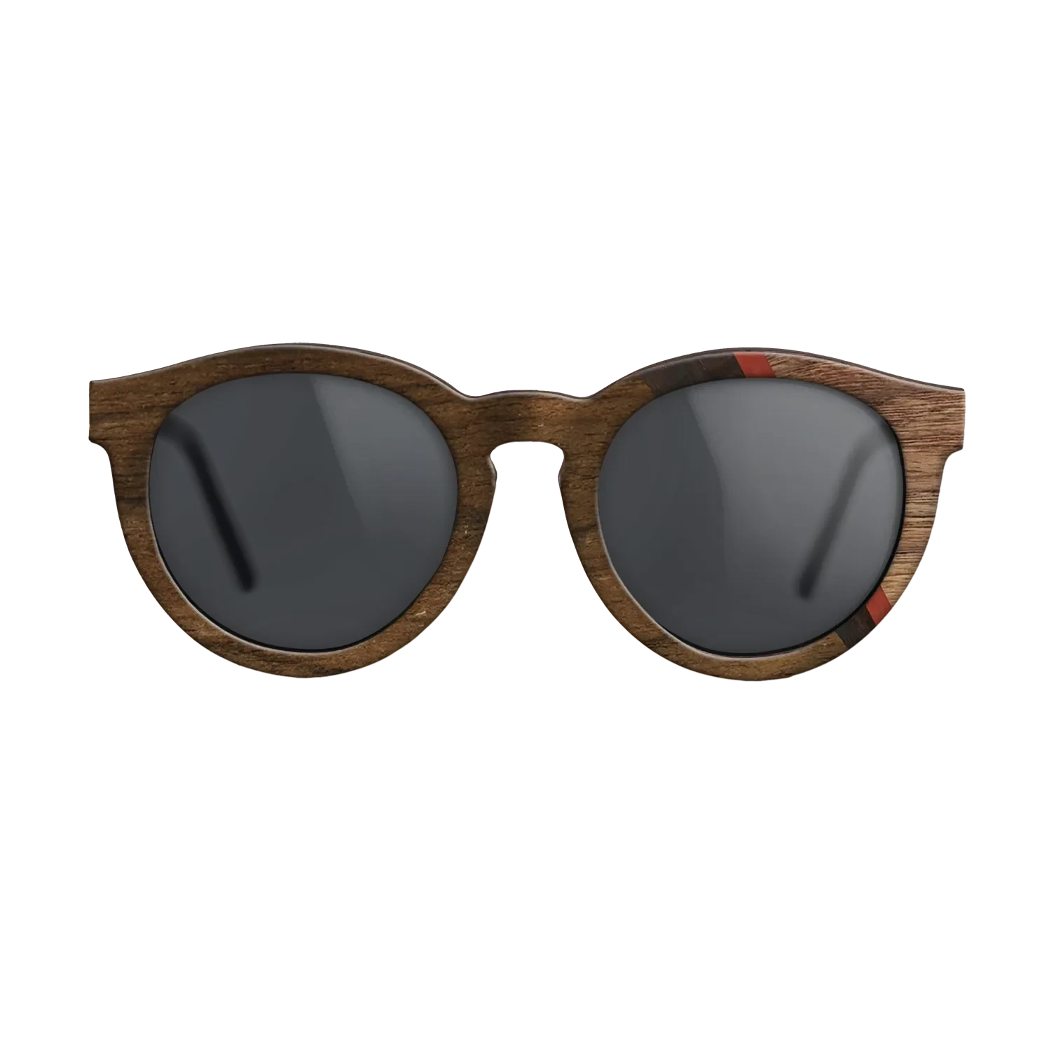 Ziricote Dark Quartered,Fumed Eucalyptus,Poplar Dyed: Red,Walnut Claro Light: Bauhaus - The Rebel - Round - SIRIS wood optic