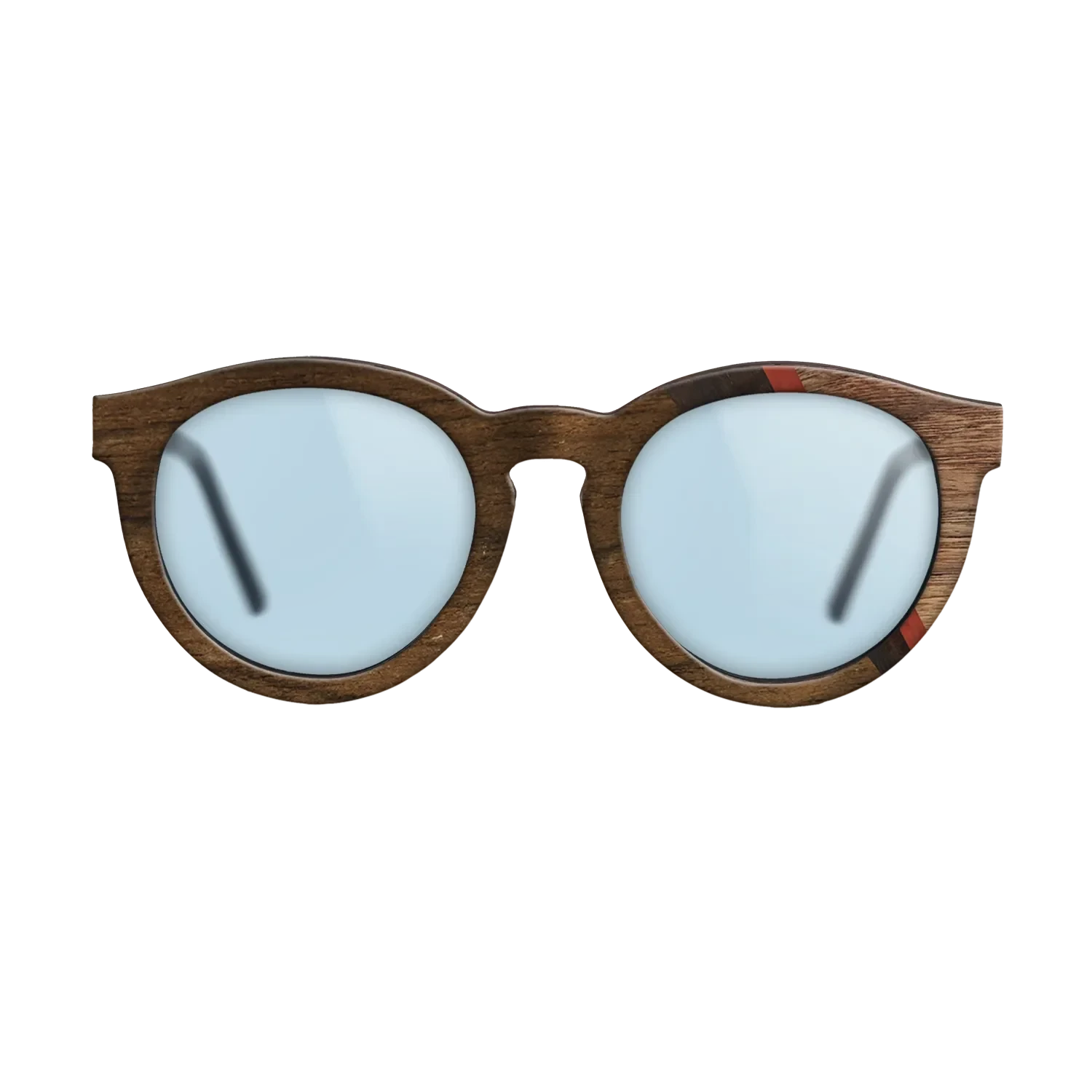 Ziricote Dark Quartered,Fumed Eucalyptus,Poplar Dyed: Red,Walnut Claro Light: Bauhaus - The Rebel - Round - SIRIS wood optic