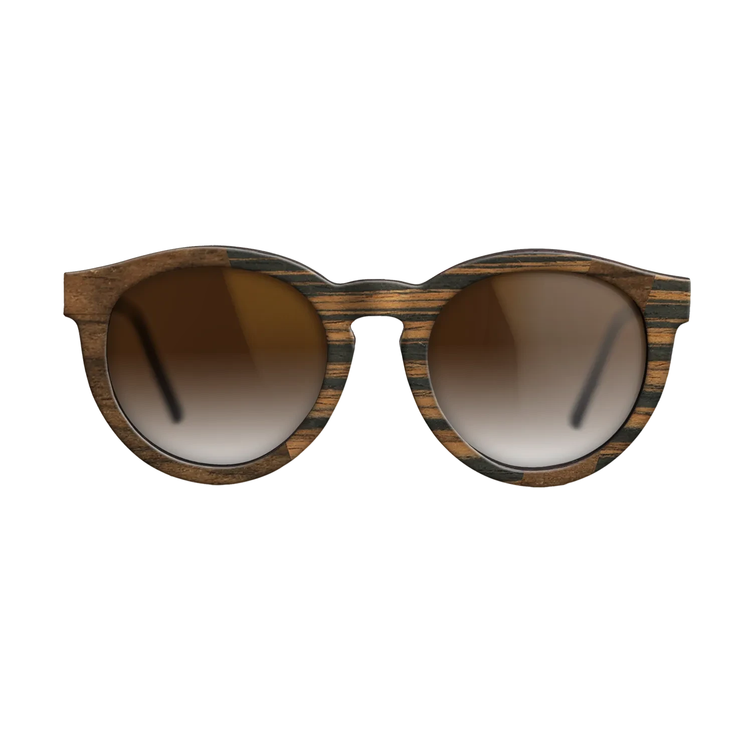 Ziricote Dark Quartered,Italian Ebony: Angle Cut - The Rebel - Round - SIRIS wood optic
