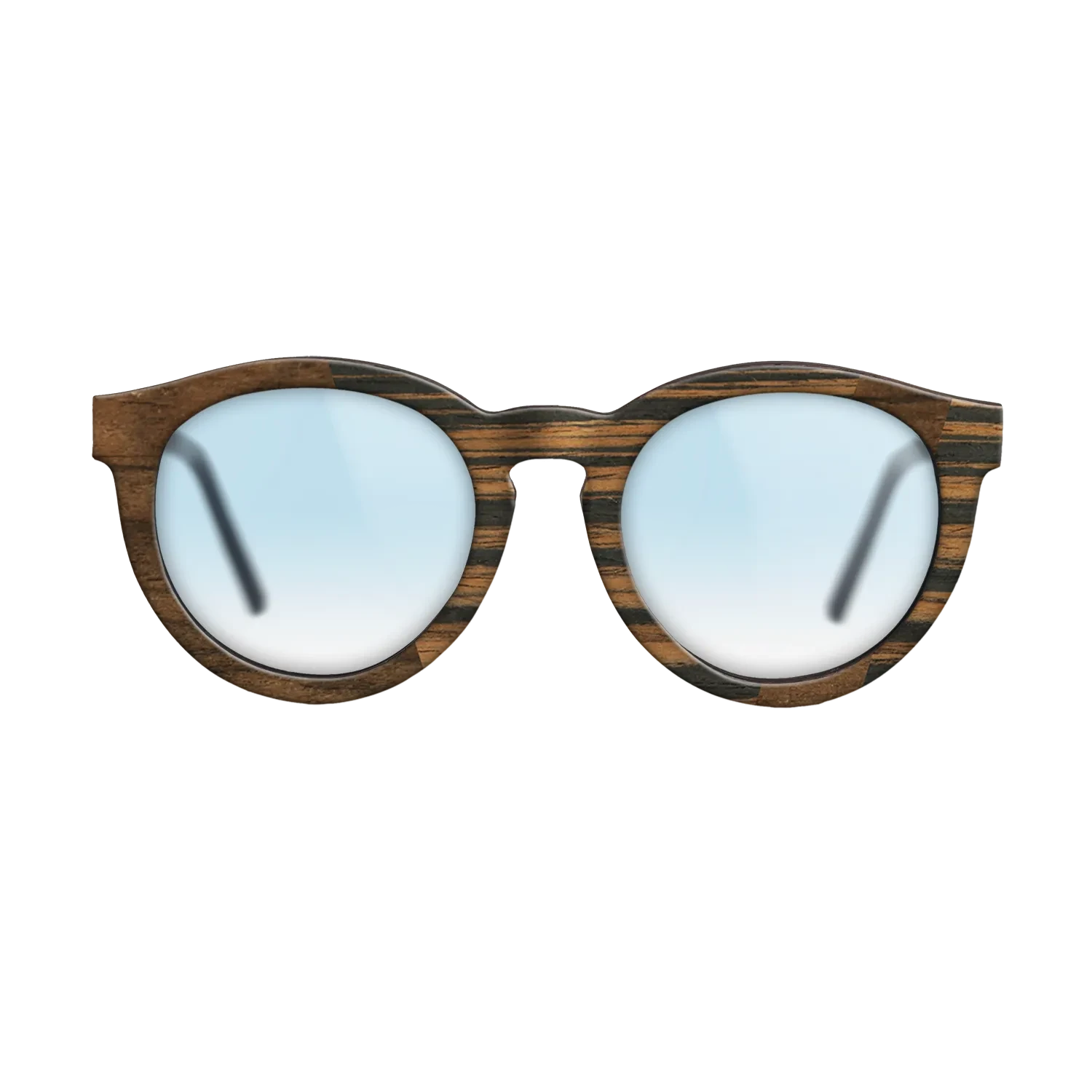 Ziricote Dark Quartered,Italian Ebony: Angle Cut - The Rebel - Round - SIRIS wood optic