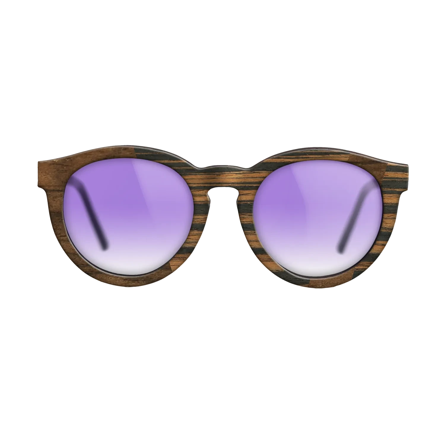 Ziricote Dark Quartered,Italian Ebony: Angle Cut - The Rebel - Round - SIRIS wood optic