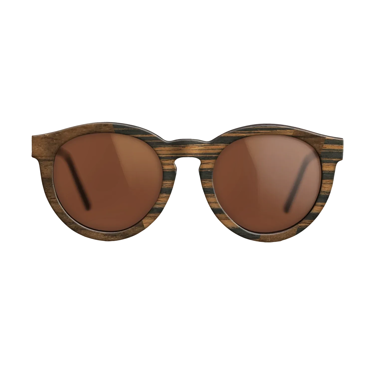 Ziricote Dark Quartered,Italian Ebony: Angle Cut - The Rebel - Round - SIRIS wood optic