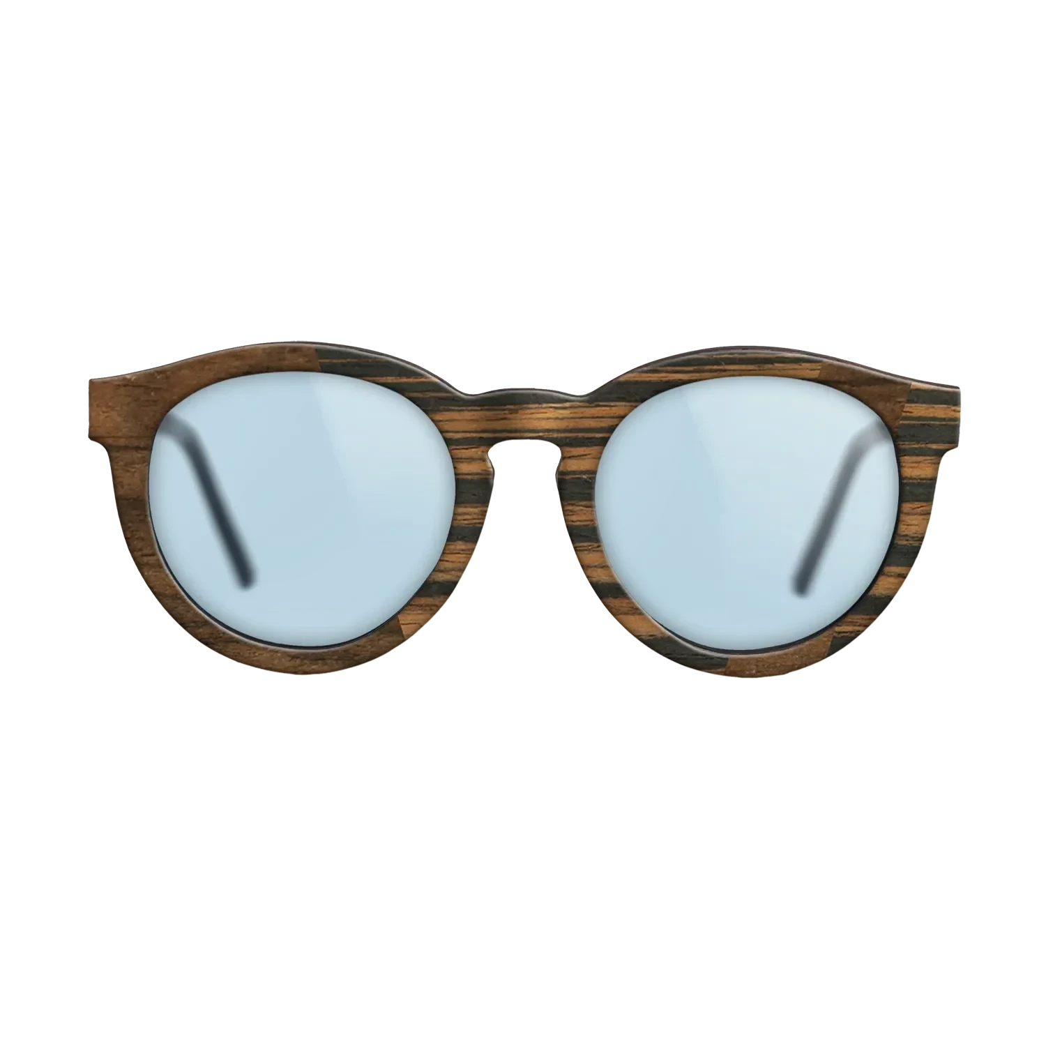 Ziricote Dark Quartered,Italian Ebony: Angle Cut - The Rebel - Round - SIRIS wood optic