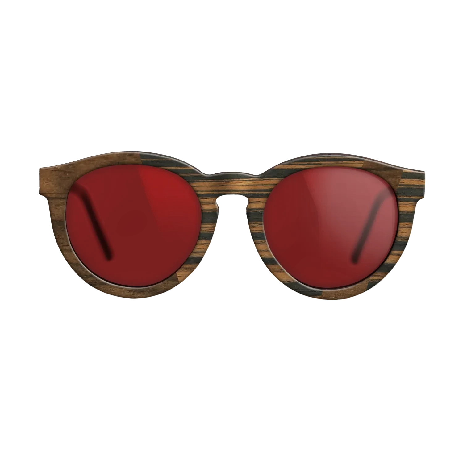 Ziricote Dark Quartered,Italian Ebony: Angle Cut - The Rebel - Round - SIRIS wood optic