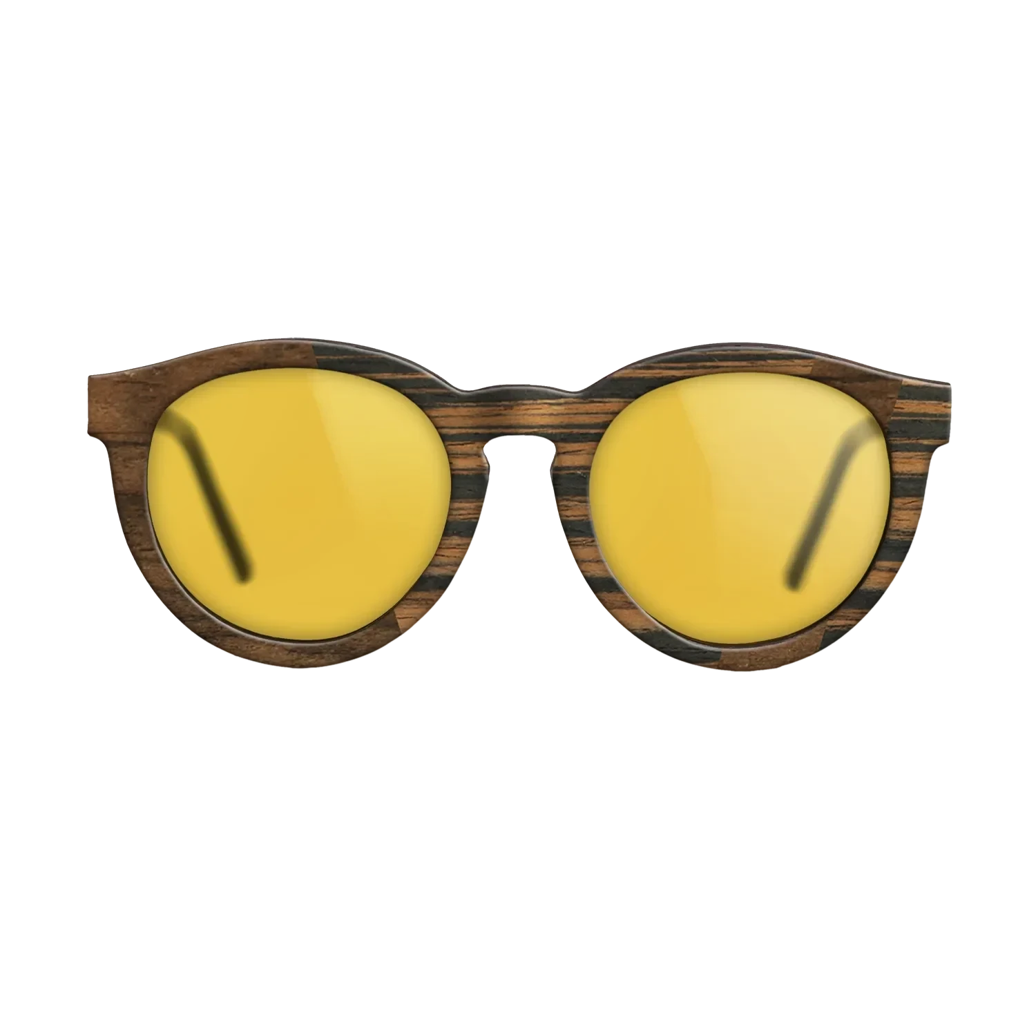 Ziricote Dark Quartered,Italian Ebony: Angle Cut - The Rebel - Round - SIRIS wood optic
