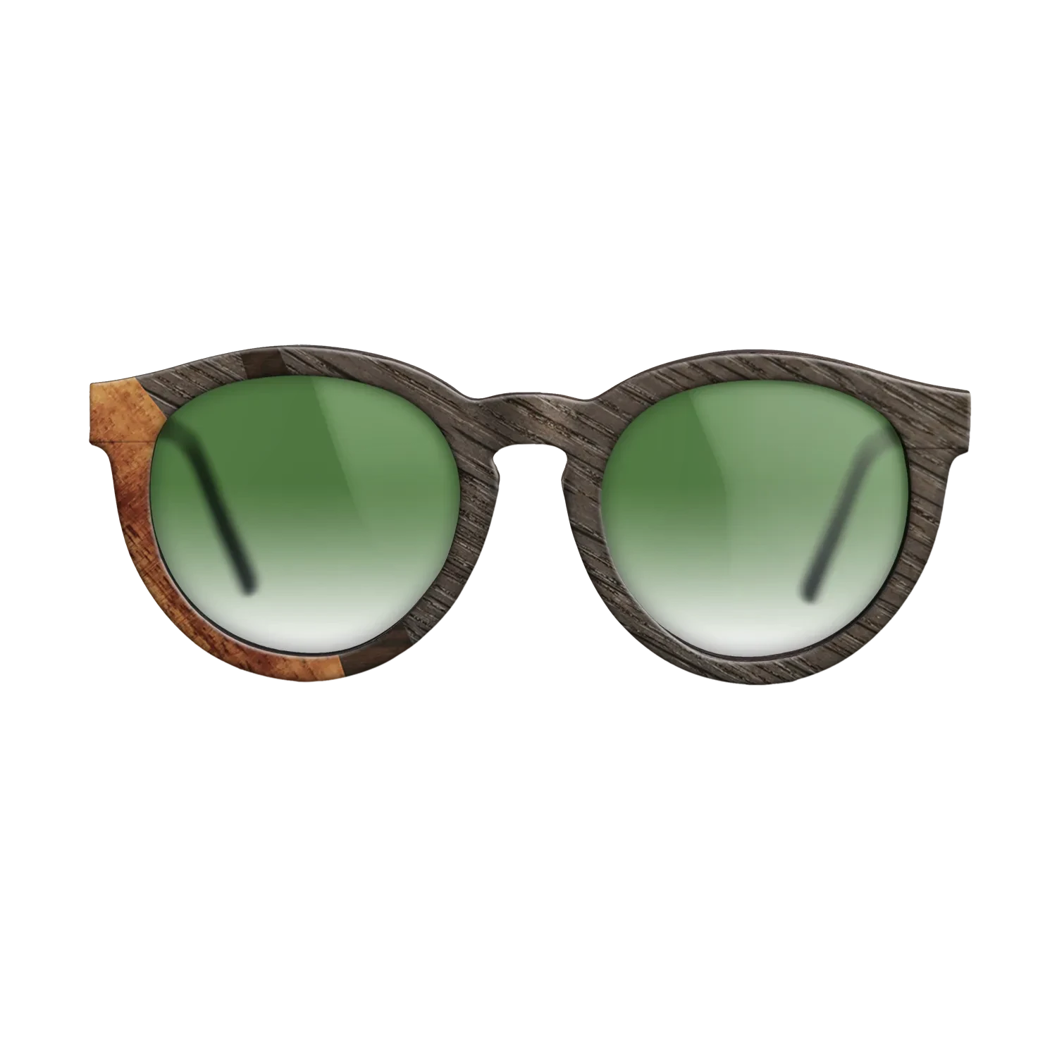 Ziricote Dark Quartered,Fumed Oak,Koa: Wedge - The Rebel - Round - SIRIS wood optic
