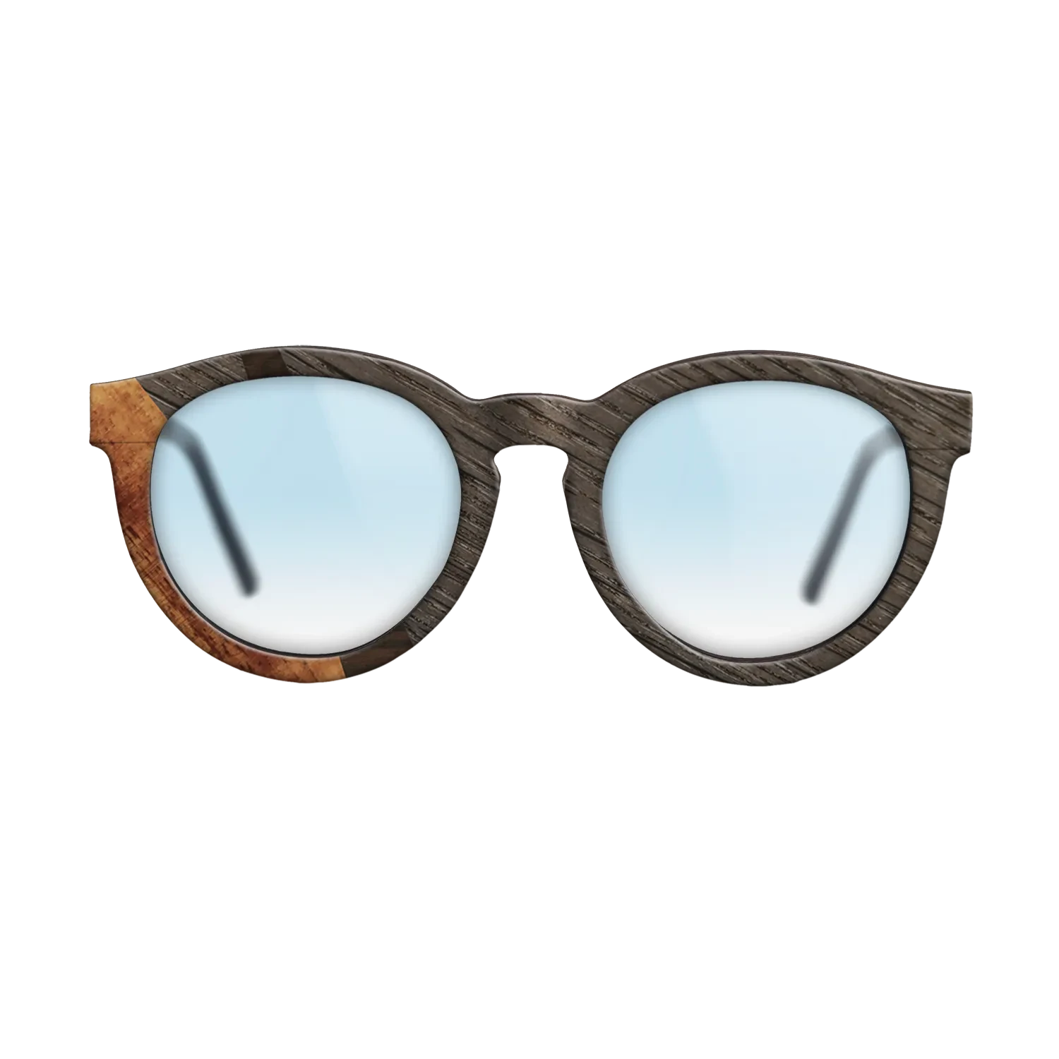 Ziricote Dark Quartered,Fumed Oak,Koa: Wedge - The Rebel - Round - SIRIS wood optic