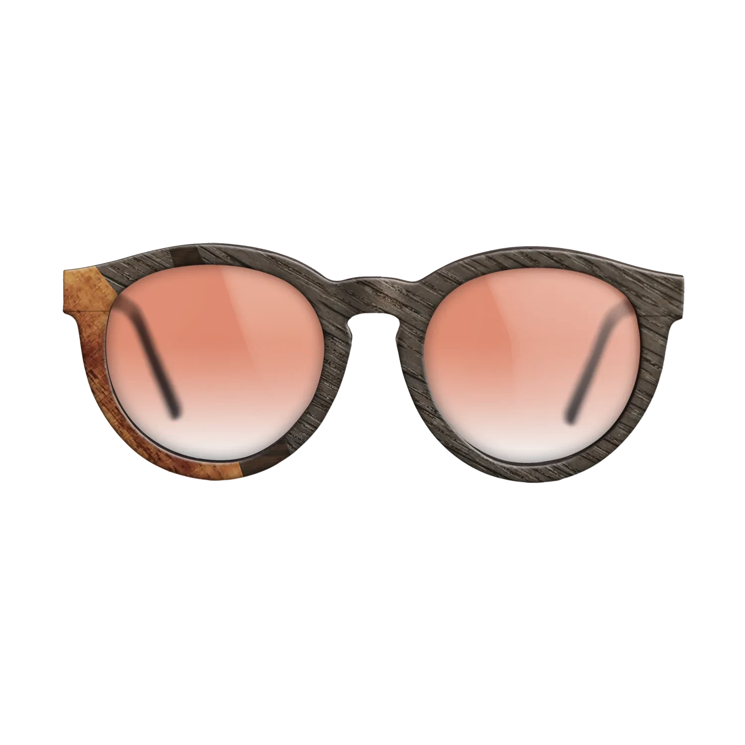Ziricote Dark Quartered,Fumed Oak,Koa: Wedge - The Rebel - Round - SIRIS wood optic