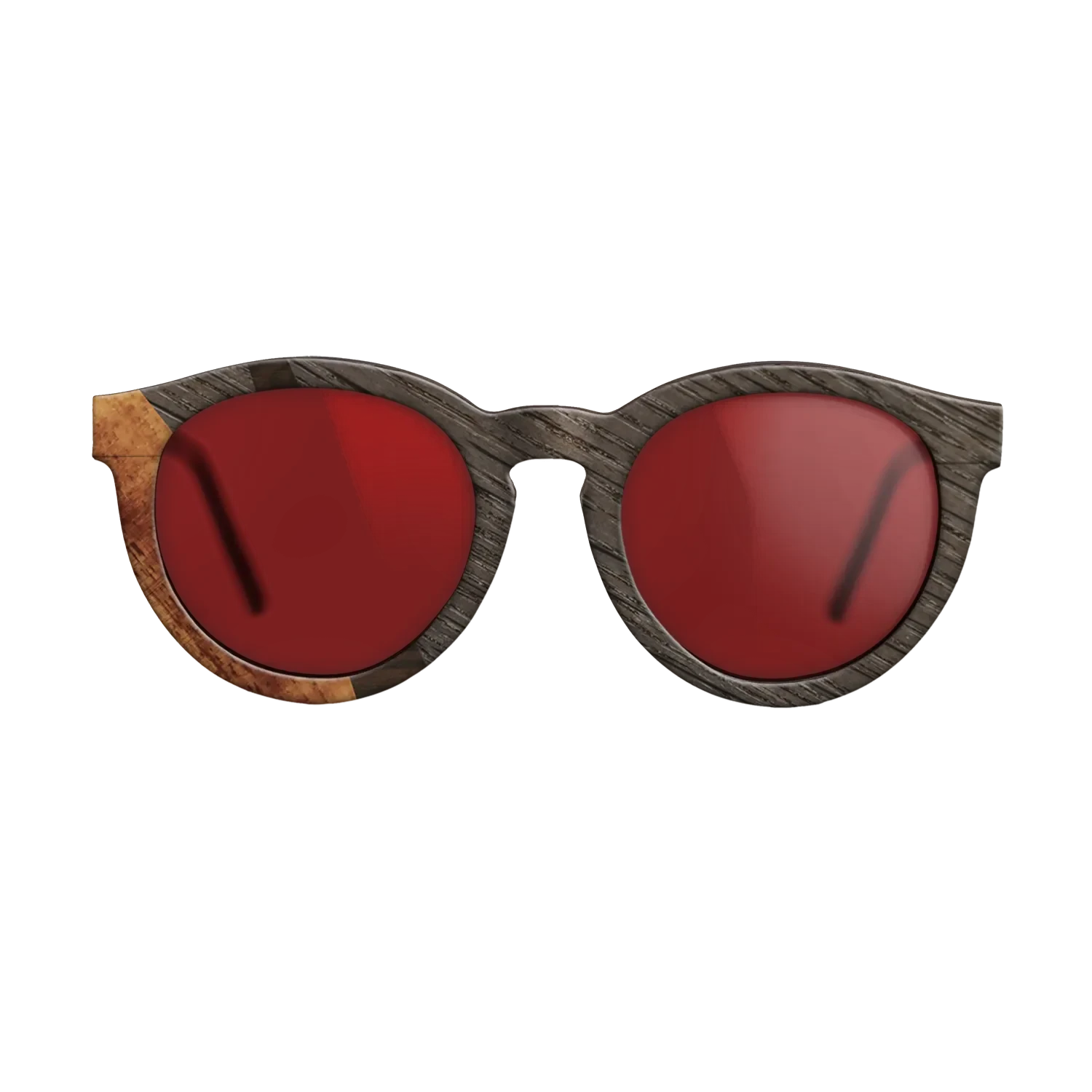 Ziricote Dark Quartered,Fumed Oak,Koa: Wedge - The Rebel - Round - SIRIS wood optic