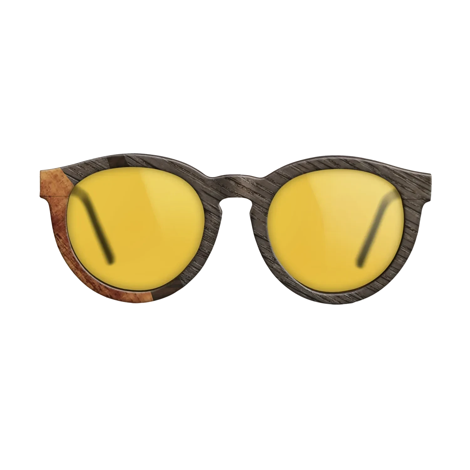 Ziricote Dark Quartered,Fumed Oak,Koa: Wedge - The Rebel - Round - SIRIS wood optic
