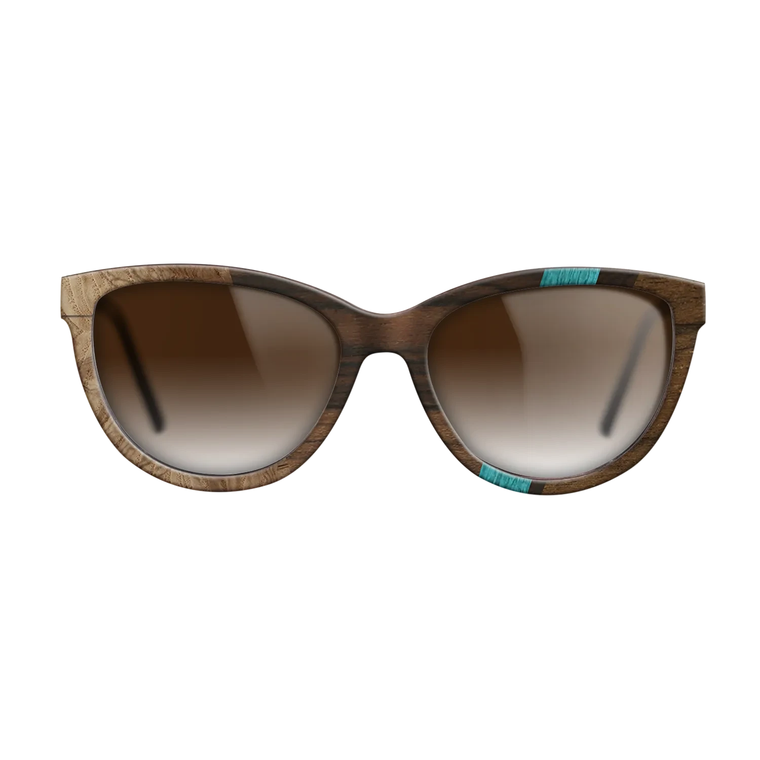 Ziricote Dark Quartered,Poplar Dyed: Turquoise,Olive Burl: Angle Cut - The Maiden - Cat - SIRIS wood optic