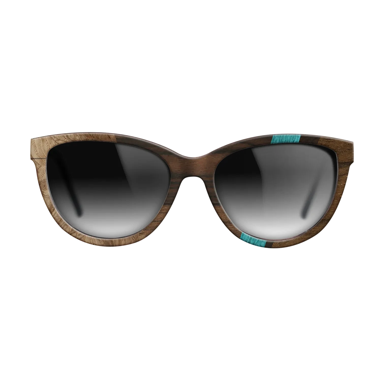 Ziricote Dark Quartered,Poplar Dyed: Turquoise,Olive Burl: Angle Cut - The Maiden - Cat - SIRIS wood optic