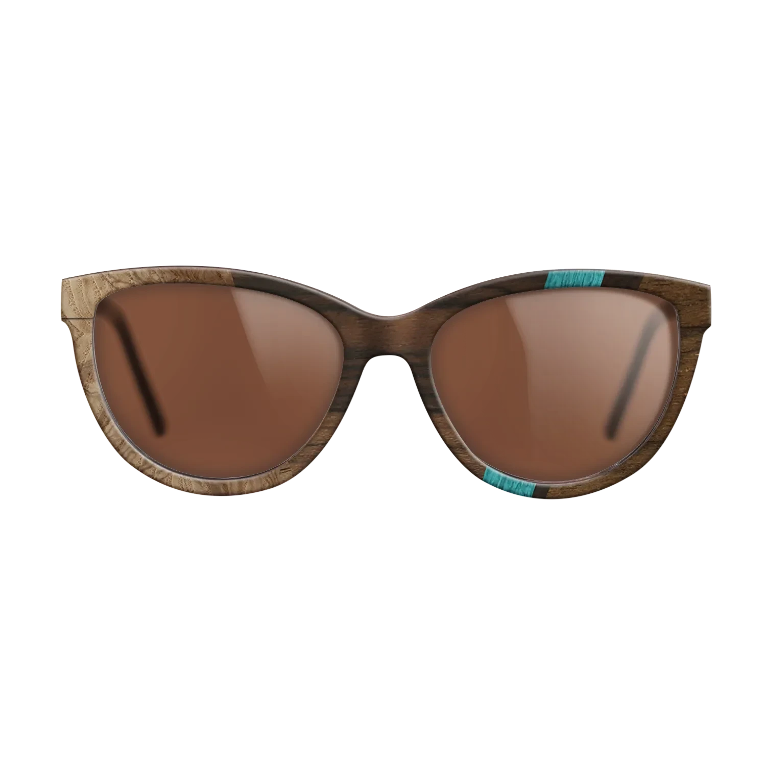 Ziricote Dark Quartered,Poplar Dyed: Turquoise,Olive Burl: Angle Cut - The Maiden - Cat - SIRIS wood optic