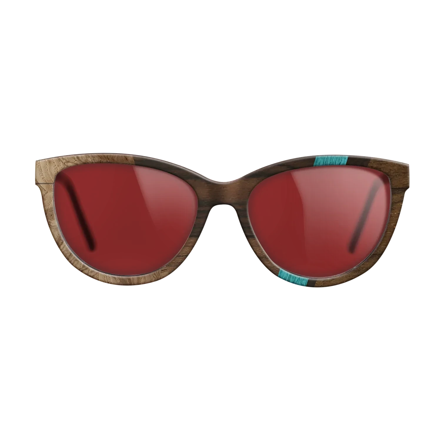 Ziricote Dark Quartered,Poplar Dyed: Turquoise,Olive Burl: Angle Cut - The Maiden - Cat - SIRIS wood optic