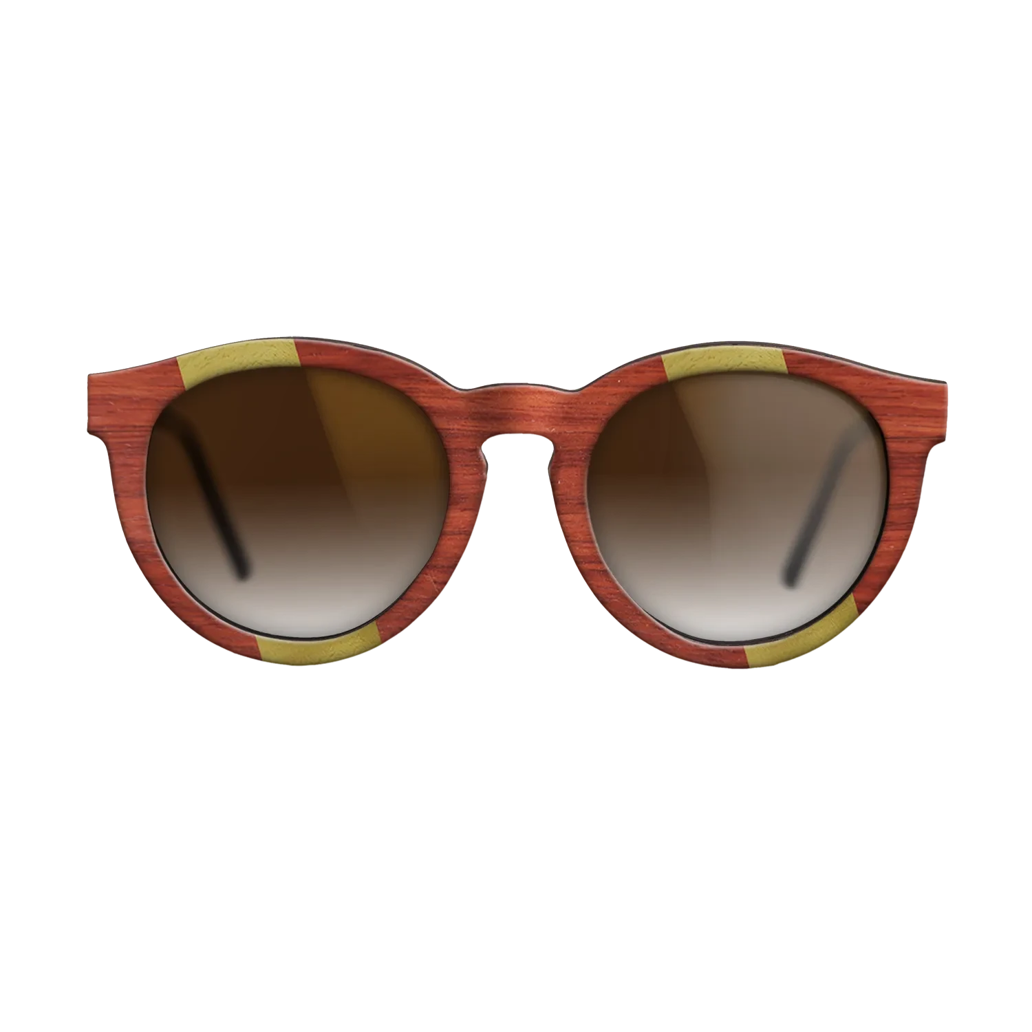 Poplar Dyed: Red,Poplar Dyed: Yellow: Angle Cut - The Rebel - Round - SIRIS wood optic