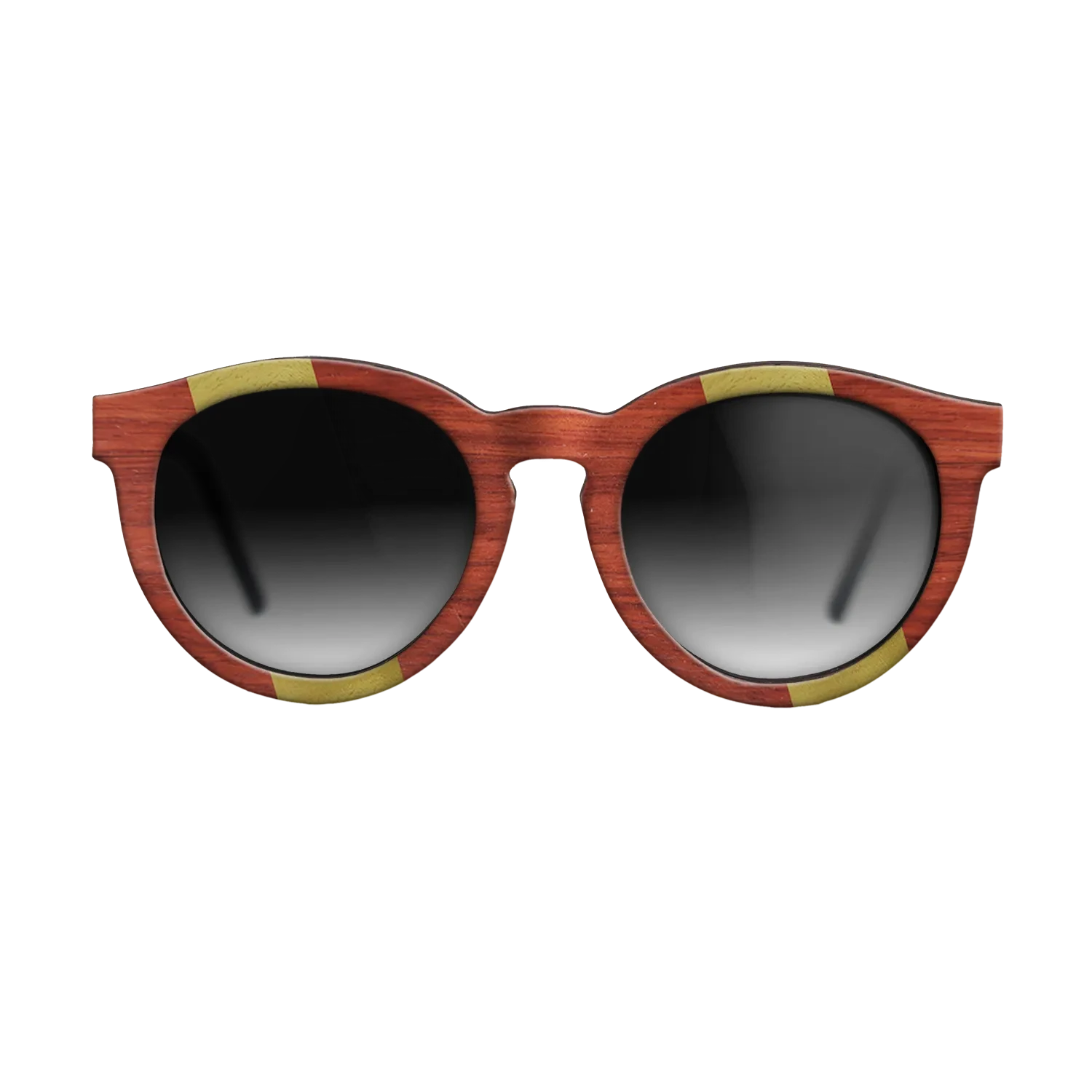 Poplar Dyed: Red,Poplar Dyed: Yellow: Angle Cut - The Rebel - Round - SIRIS wood optic