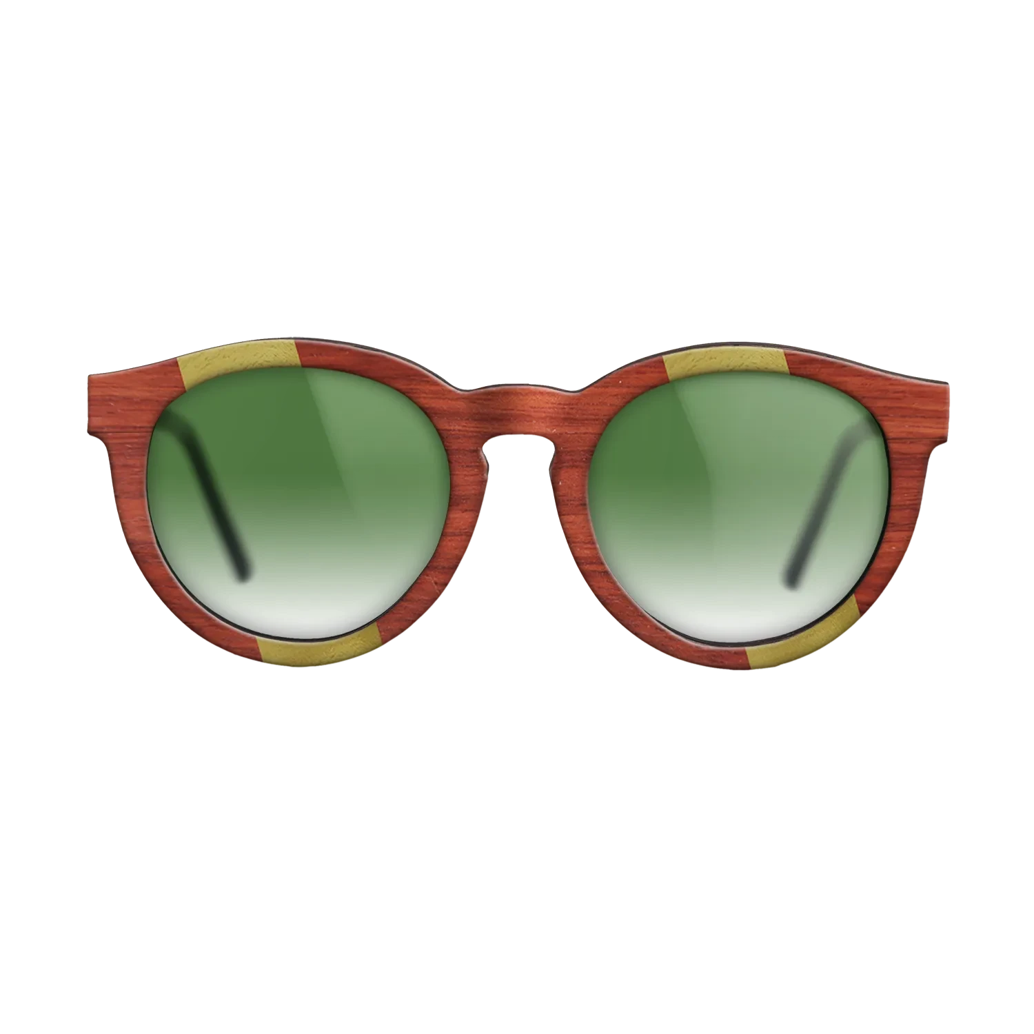 Poplar Dyed: Red,Poplar Dyed: Yellow: Angle Cut - The Rebel - Round - SIRIS wood optic