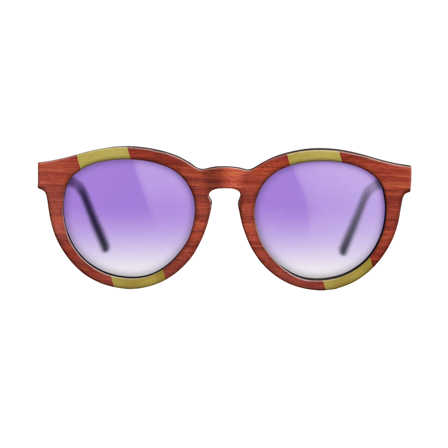 Poplar Dyed: Red,Poplar Dyed: Yellow: Angle Cut - The Rebel - Round - SIRIS wood optic