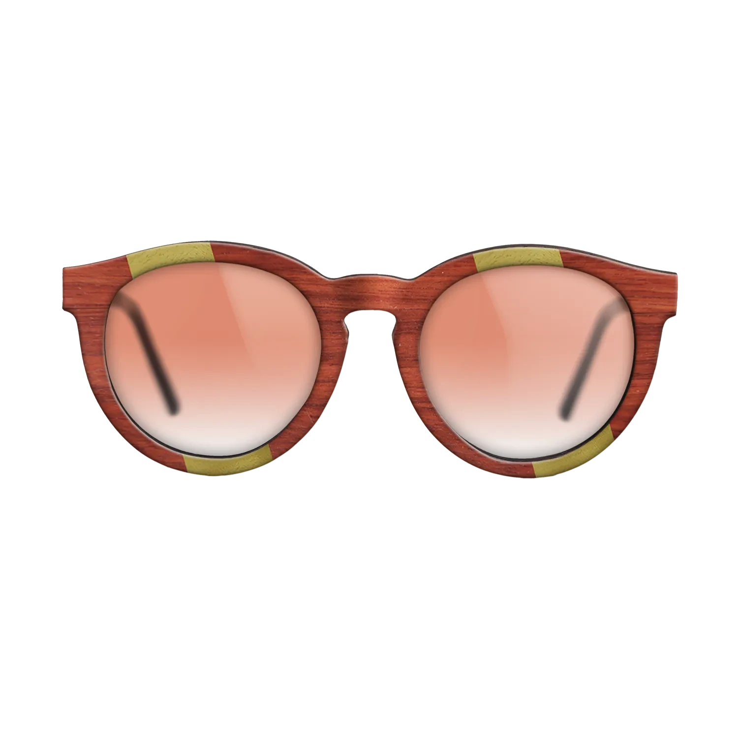 Poplar Dyed: Red,Poplar Dyed: Yellow: Angle Cut - The Rebel - Round - SIRIS wood optic
