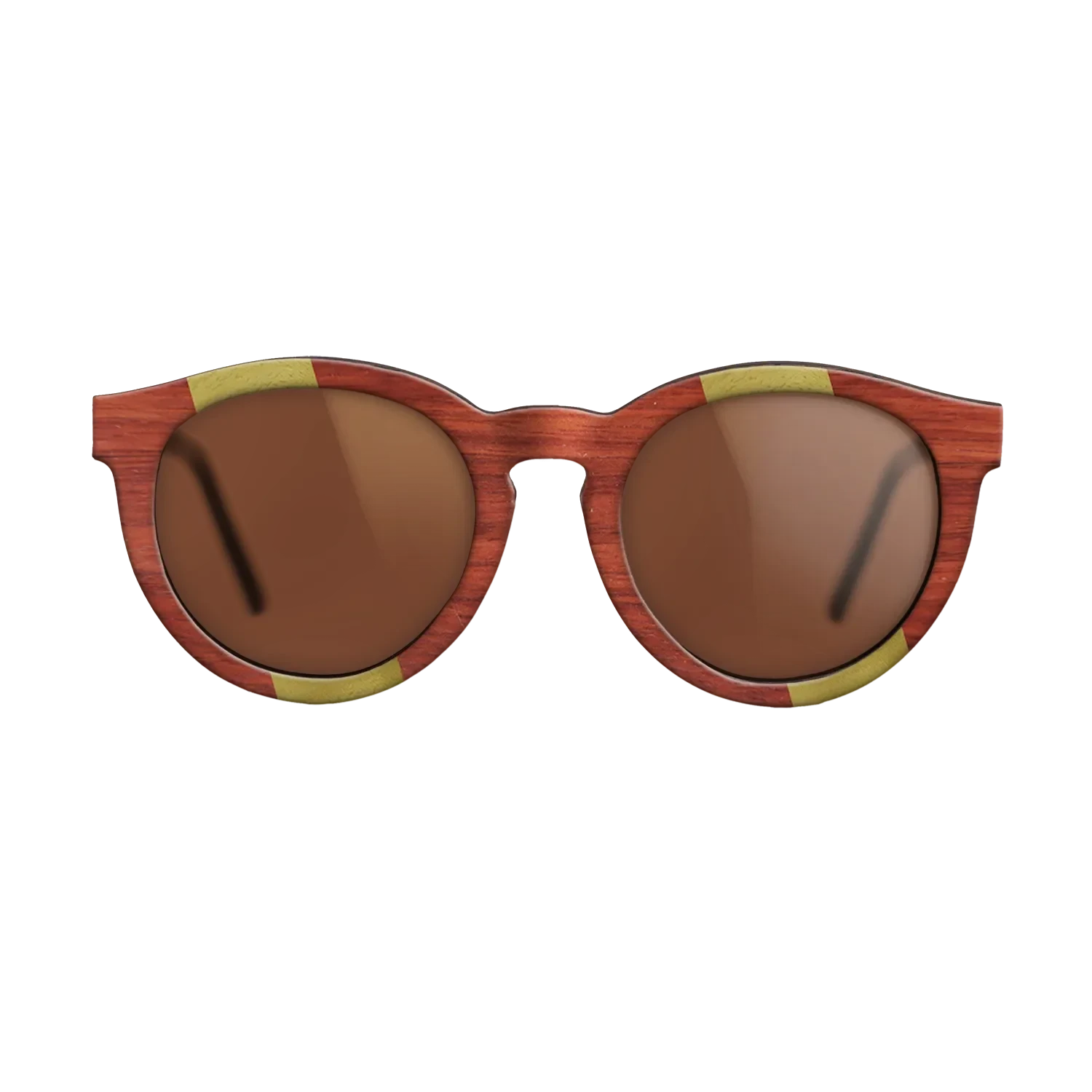 Poplar Dyed: Red,Poplar Dyed: Yellow: Angle Cut - The Rebel - Round - SIRIS wood optic