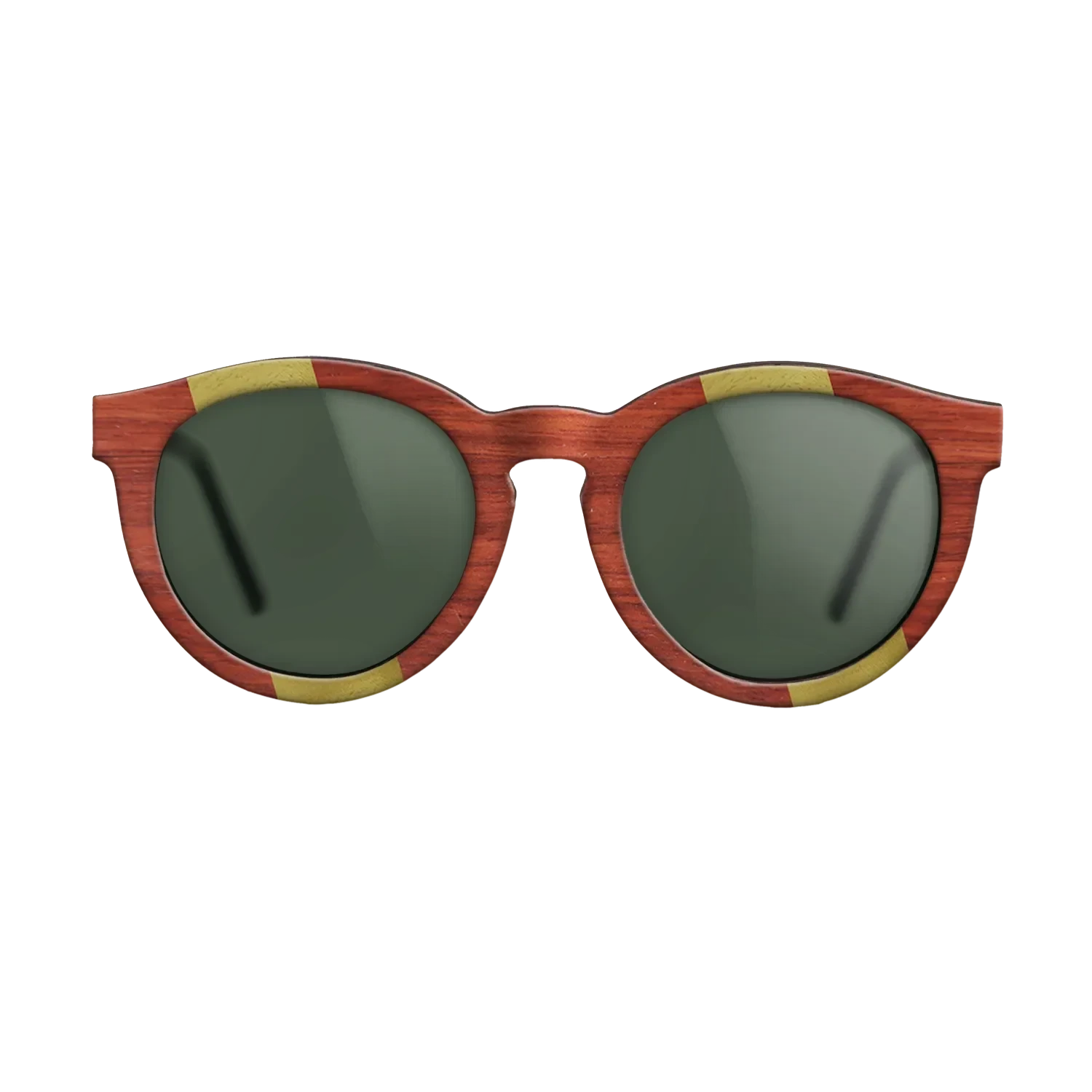 Poplar Dyed: Red,Poplar Dyed: Yellow: Angle Cut - The Rebel - Round - SIRIS wood optic