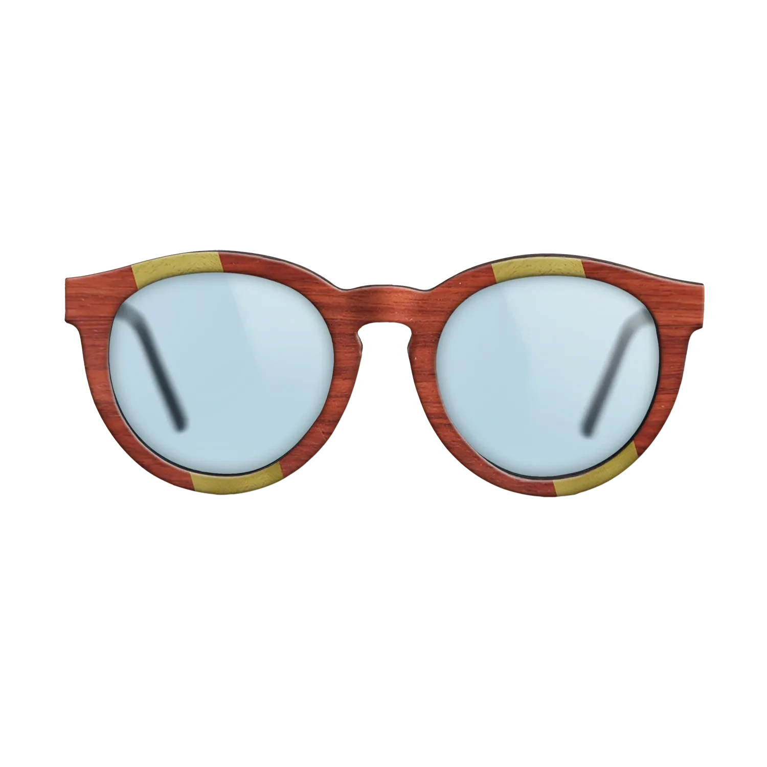 Poplar Dyed: Red,Poplar Dyed: Yellow: Angle Cut - The Rebel - Round - SIRIS wood optic