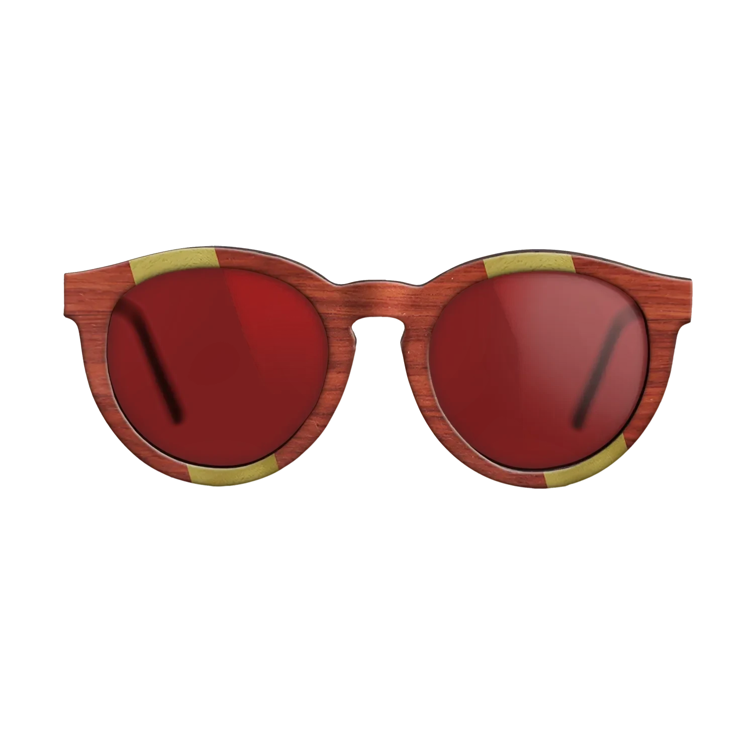 Poplar Dyed: Red,Poplar Dyed: Yellow: Angle Cut - The Rebel - Round - SIRIS wood optic