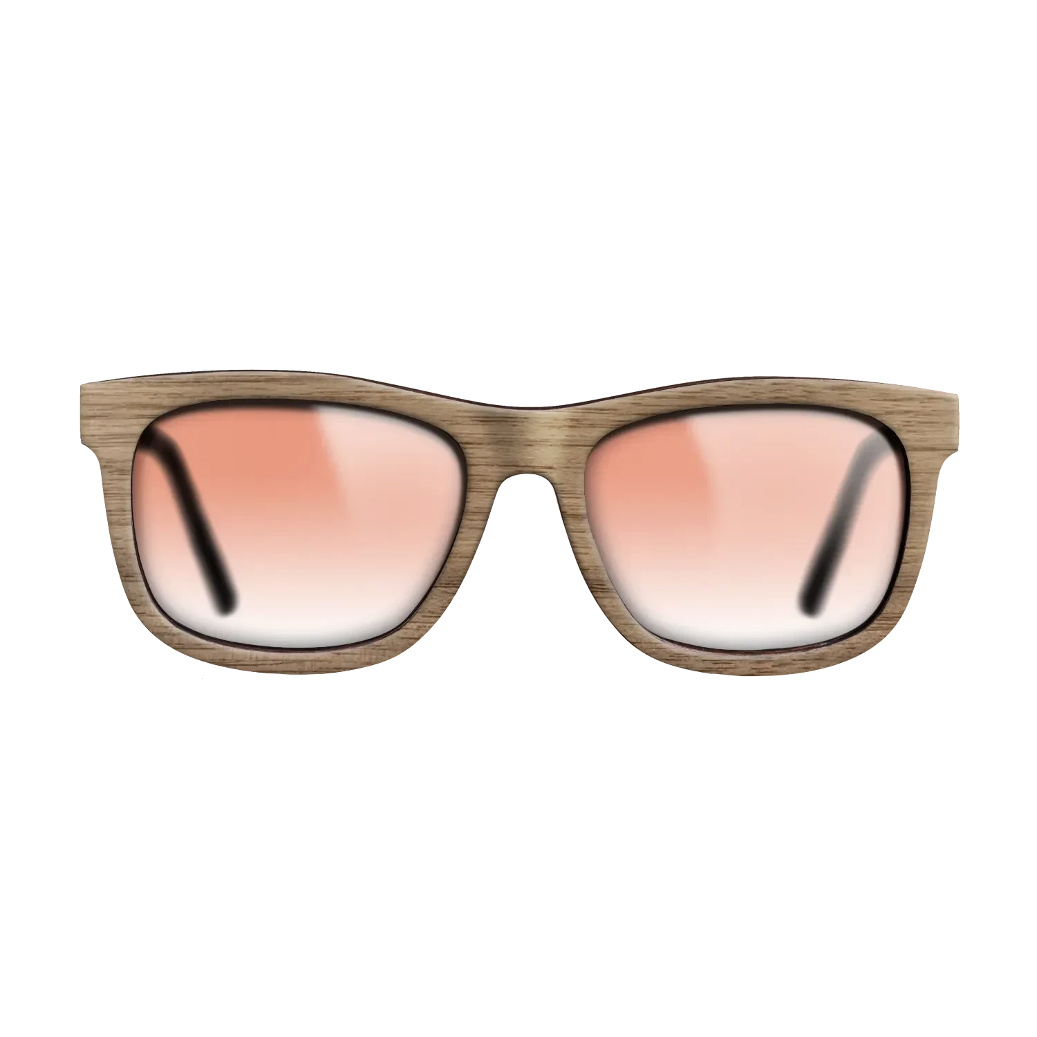 Walnut Straightgrain Front BlackWalnut Temple - The Hero - Square - 2217 - Core - SIRIS wood optic