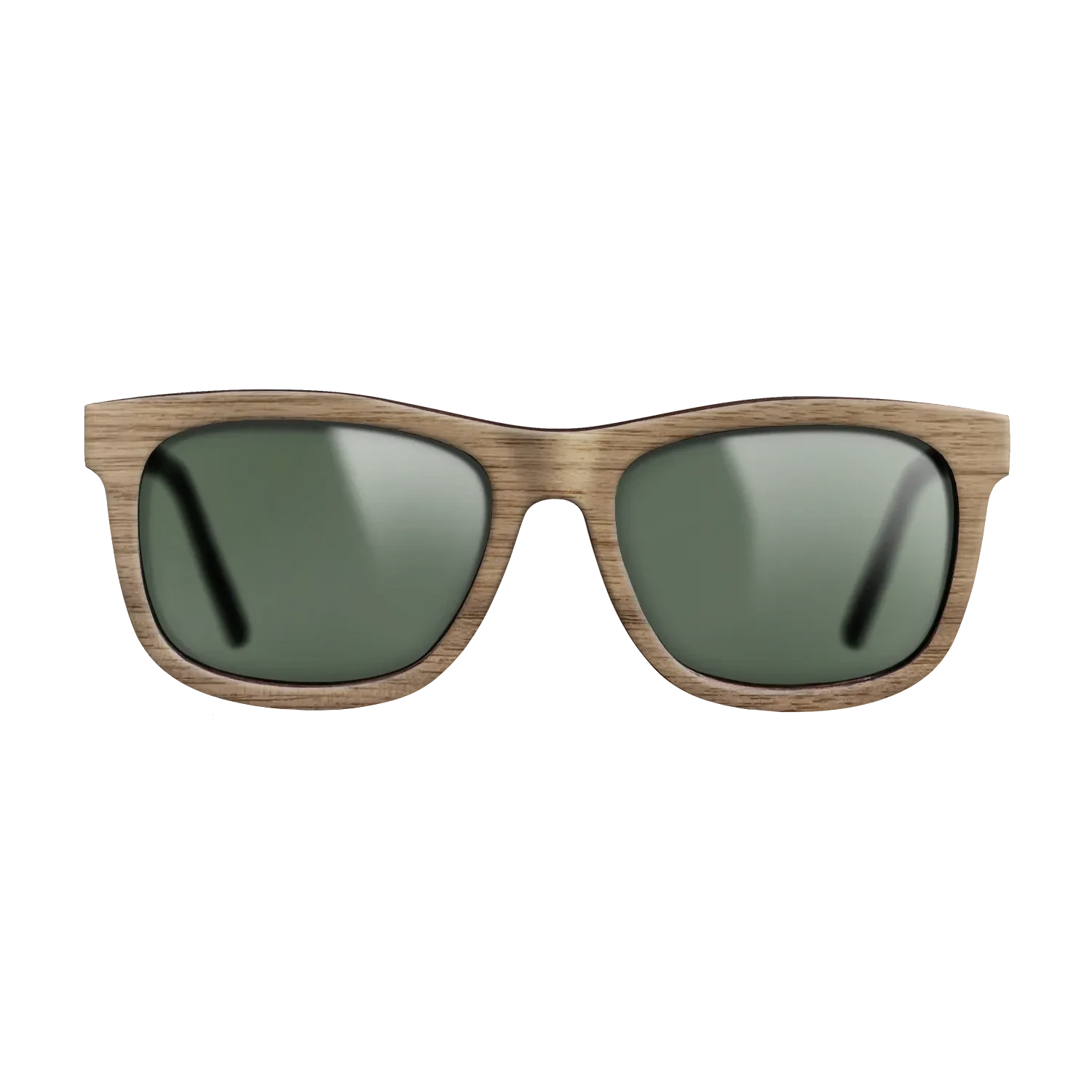 Walnut Straightgrain Front BlackWalnut Temple - The Hero - Square - 2217 - Core - SIRIS wood optic