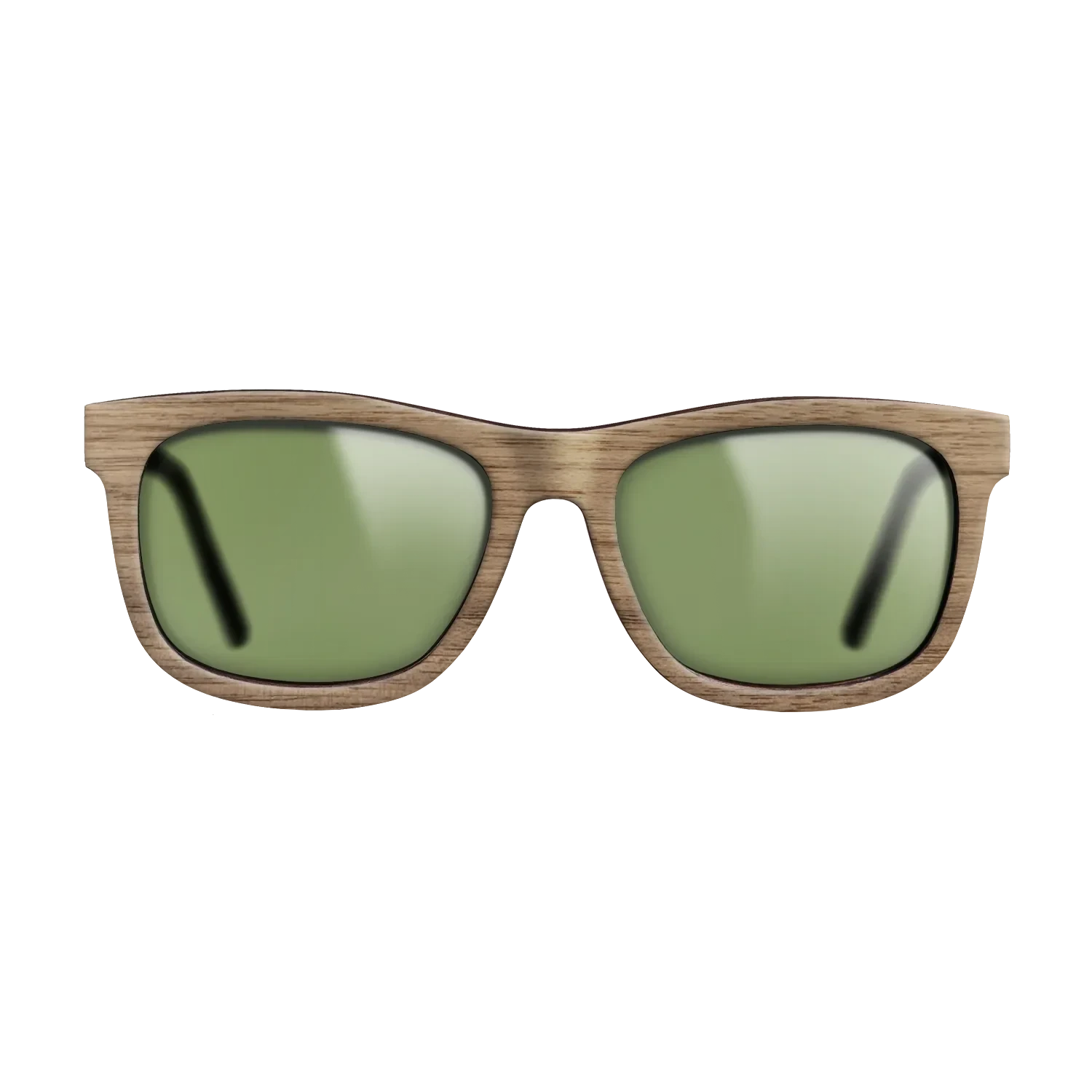 Walnut Straightgrain Front BlackWalnut Temple - The Hero - Square - 2217 - Core - SIRIS wood optic