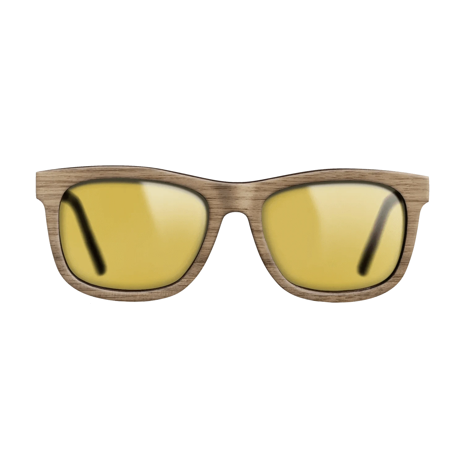 Walnut Straightgrain Front BlackWalnut Temple - The Hero - Square - 2217 - Core - SIRIS wood optic