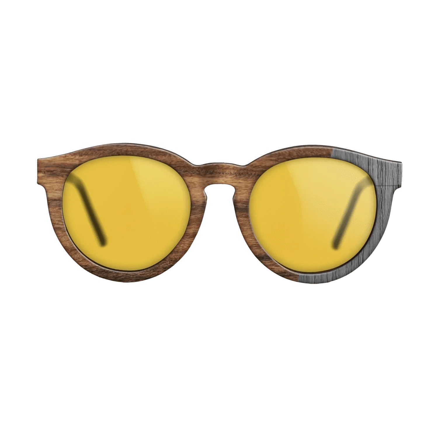 Poplar Dyed: Grey,Santos Rosewood Light: Bauhaus - The Rebel - Round - SIRIS wood optic