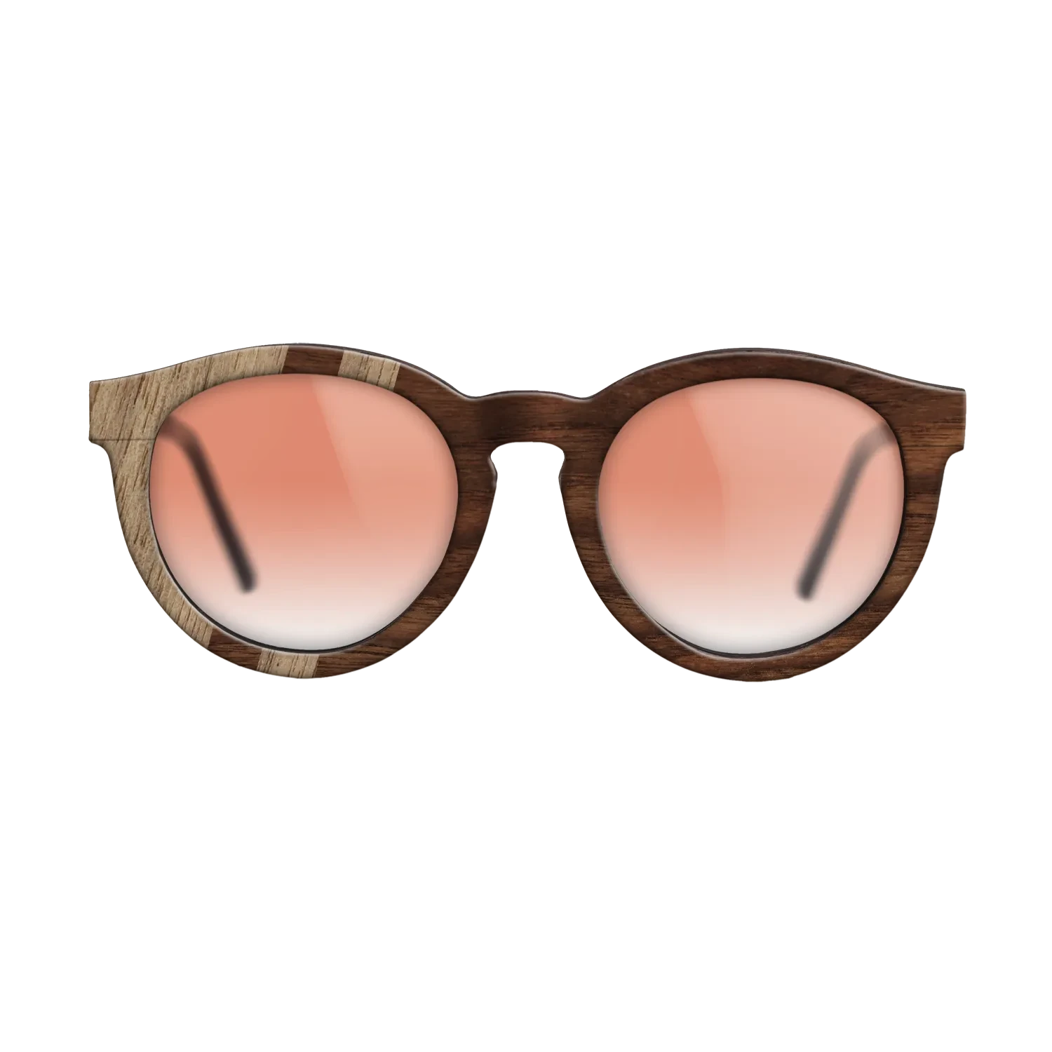 Walnut: Straight Grain,Walnut Claro Dark: Splice - The Rebel - Round - SIRIS wood optic