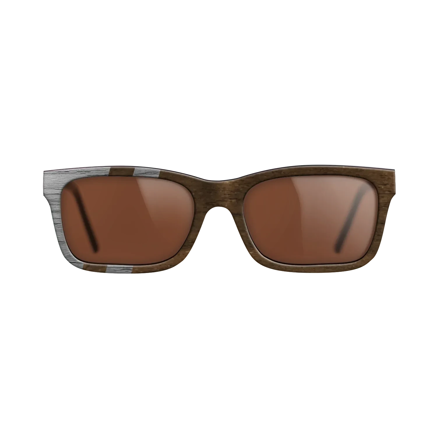 Ziricote Dark Quartered,Poplar Dyed: Grey: Splice - The Sage - Rectangle - SIRIS wood optic