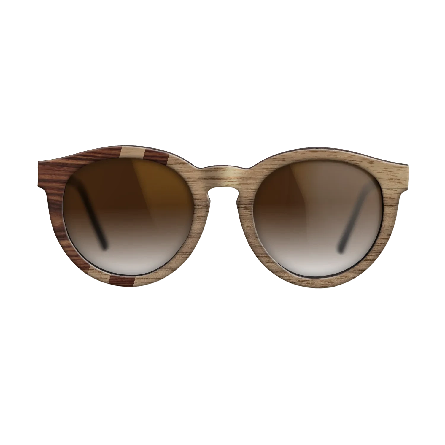 Walnut: Straight Grain,Santos Rosewood Dark: Splice - The Rebel - Round - SIRIS wood optic