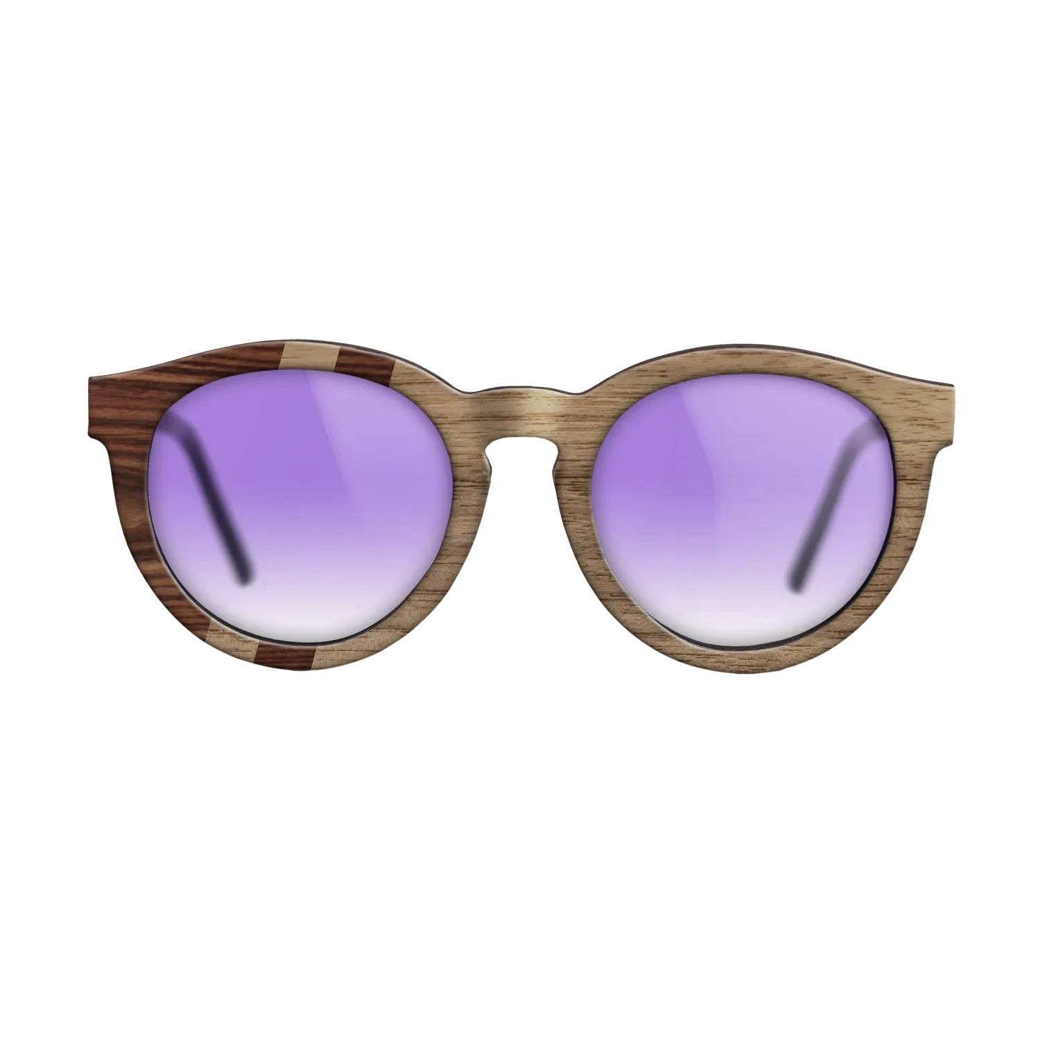 Walnut: Straight Grain,Santos Rosewood Dark: Splice - The Rebel - Round - SIRIS wood optic