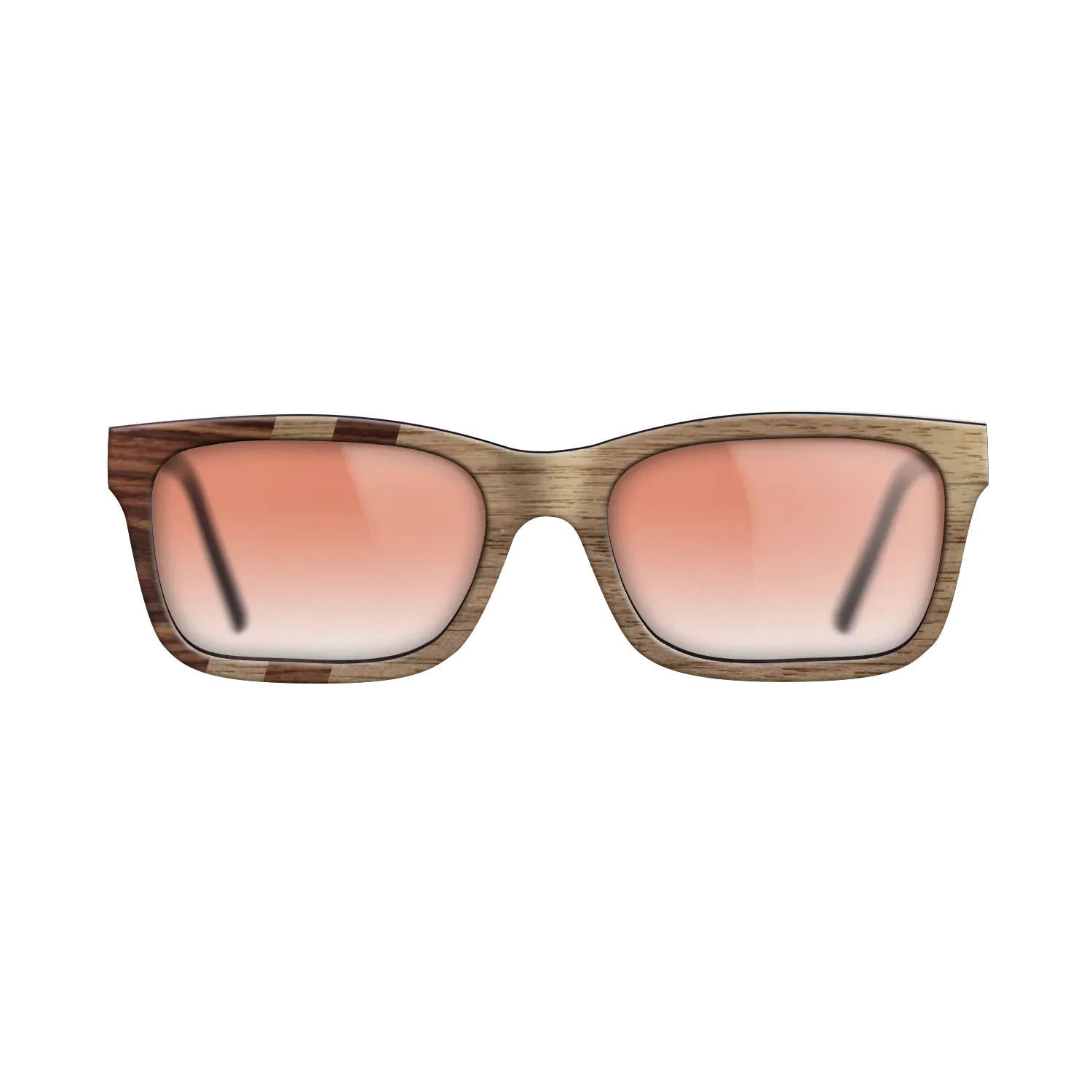 Walnut: Straight Grain,Santos Rosewood Dark: Splice - The Sage - Rectangle - SIRIS wood optic