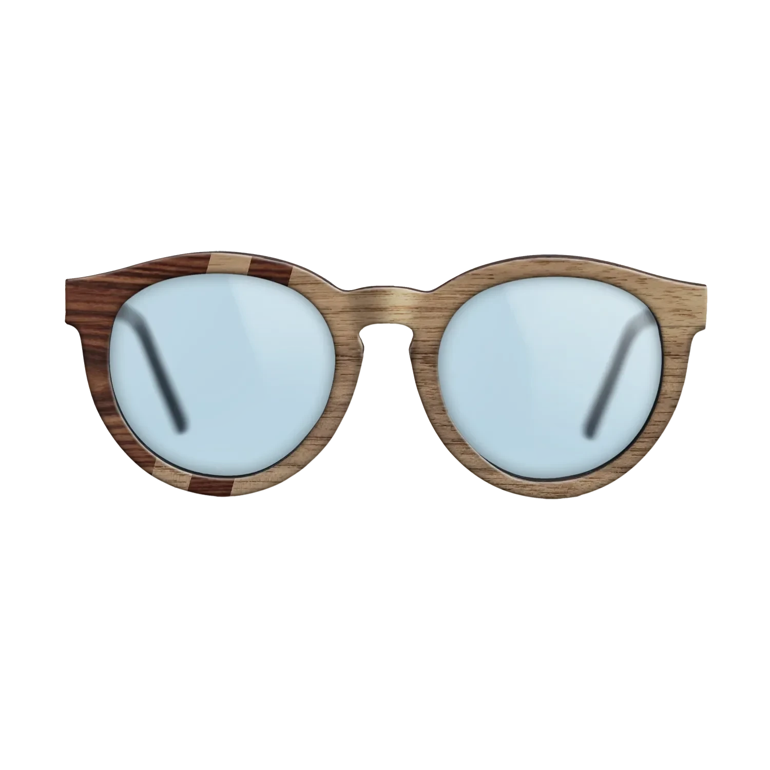 Walnut: Straight Grain,Santos Rosewood Dark: Splice - The Rebel - Round - SIRIS wood optic