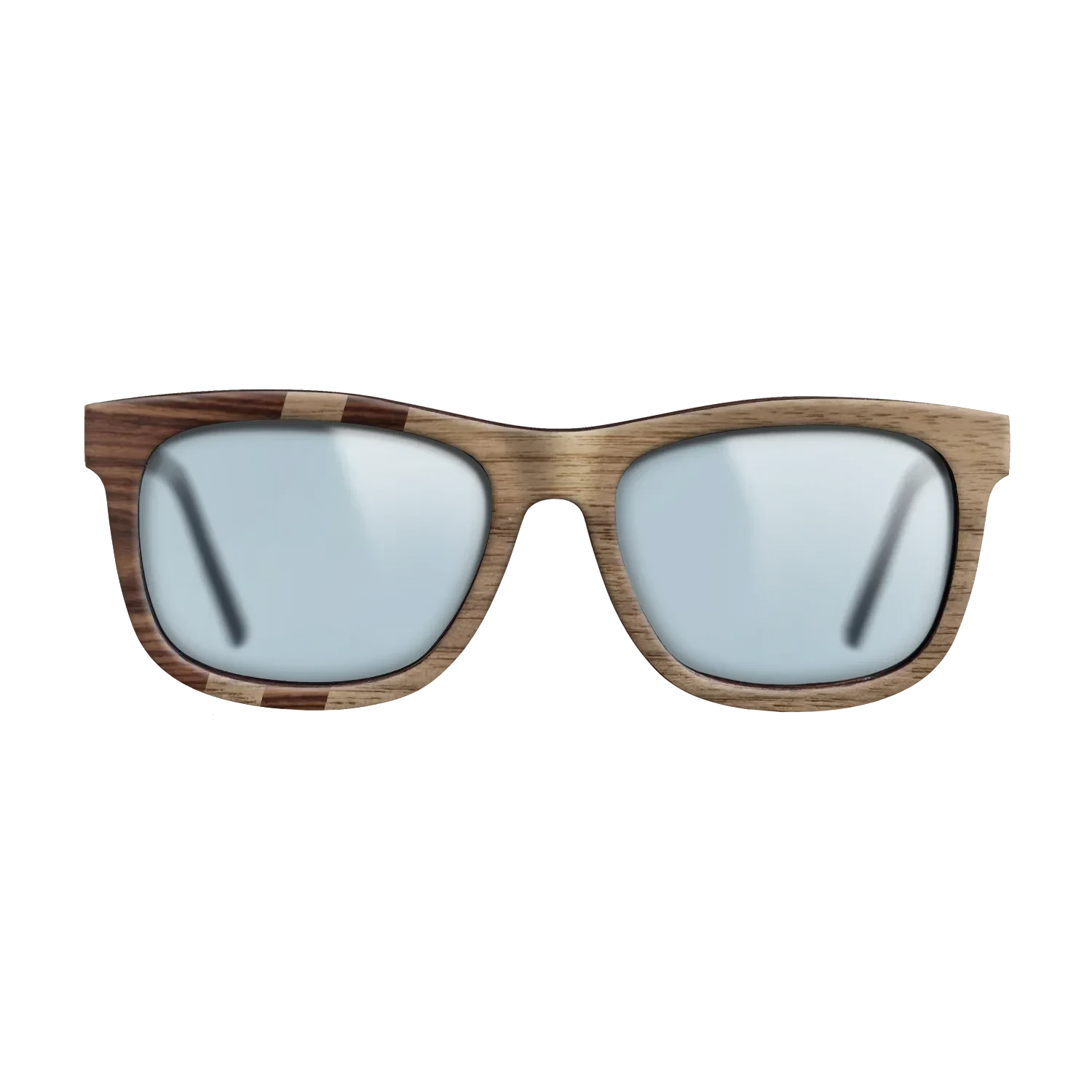 Walnut: Straight Grain,Santos Rosewood Dark: Splice - The Hero - Square - SIRIS wood optic