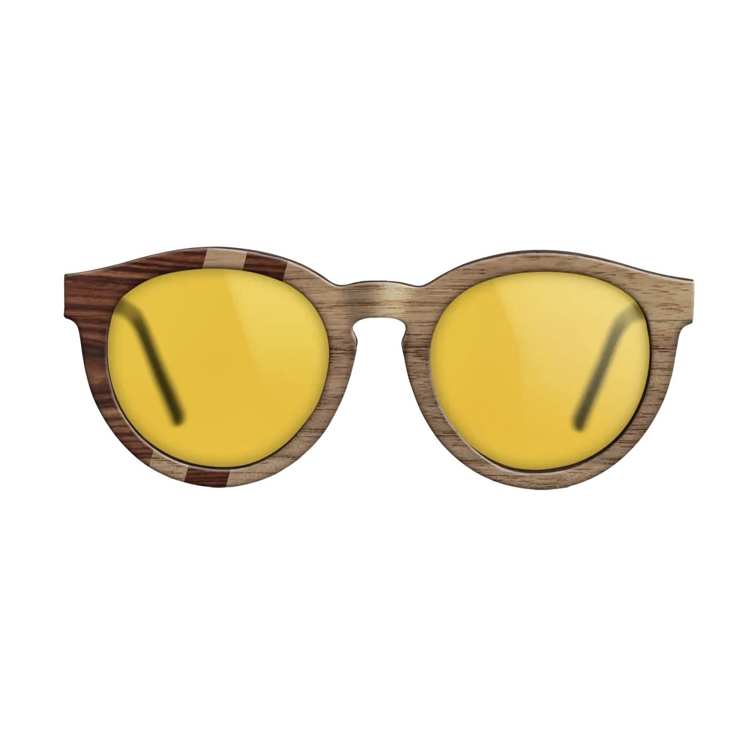 Walnut: Straight Grain,Santos Rosewood Dark: Splice - The Rebel - Round - SIRIS wood optic