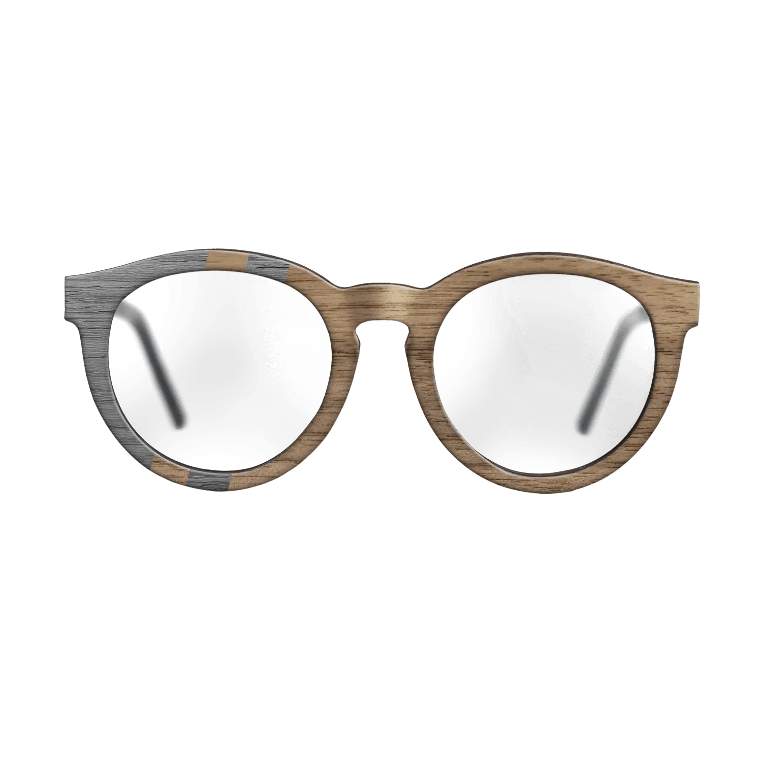 Walnut: Straight Grain,Poplar Dyed: Grey: Splice - The Rebel - Round - SIRIS wood optic
