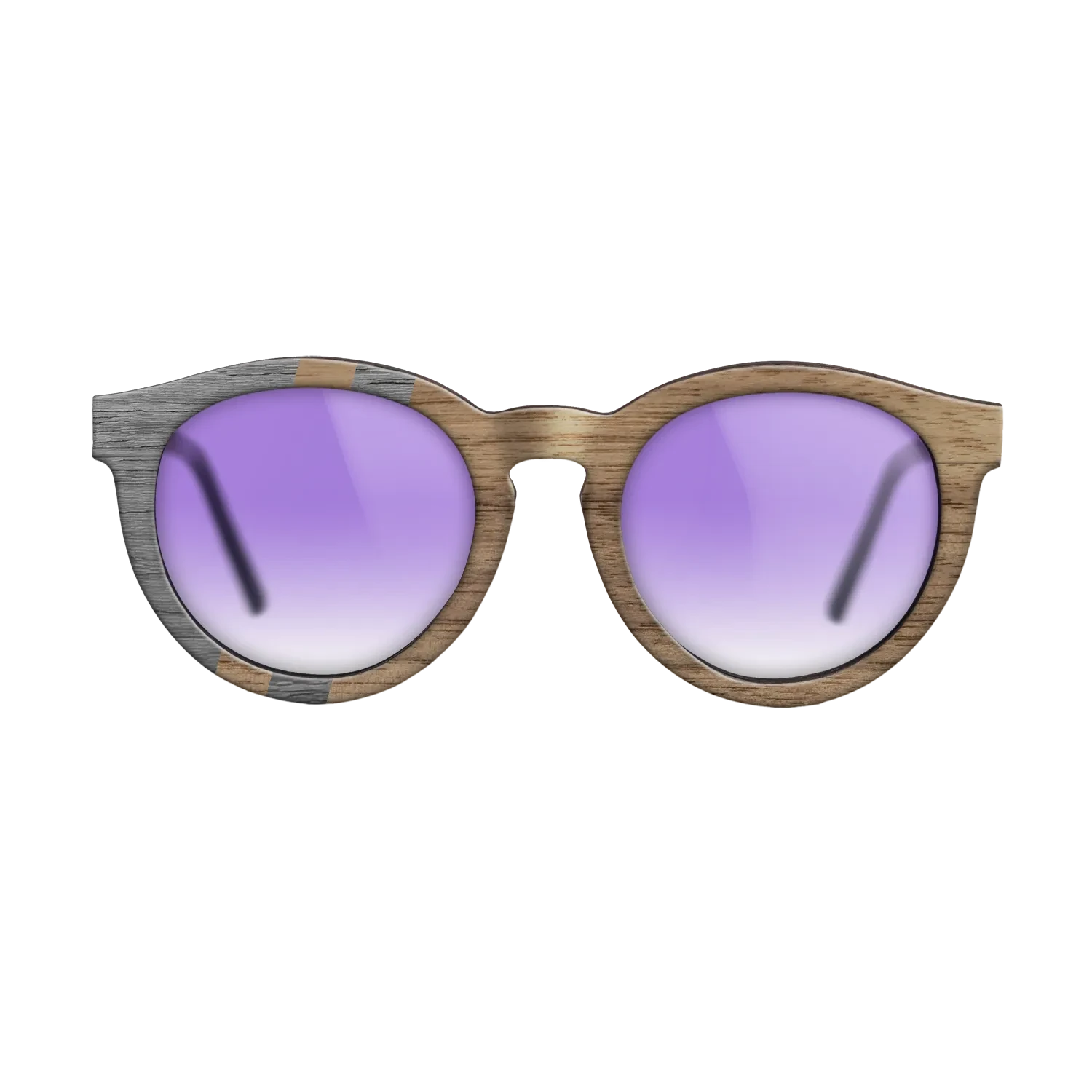 Walnut: Straight Grain,Poplar Dyed: Grey: Splice - The Rebel - Round - SIRIS wood optic