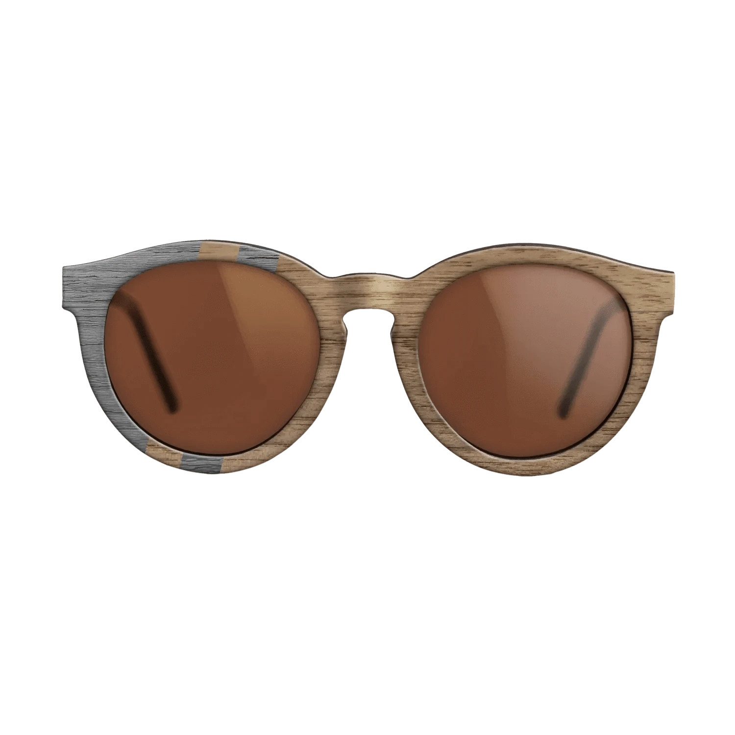 Walnut: Straight Grain,Poplar Dyed: Grey: Splice - The Rebel - Round - SIRIS wood optic
