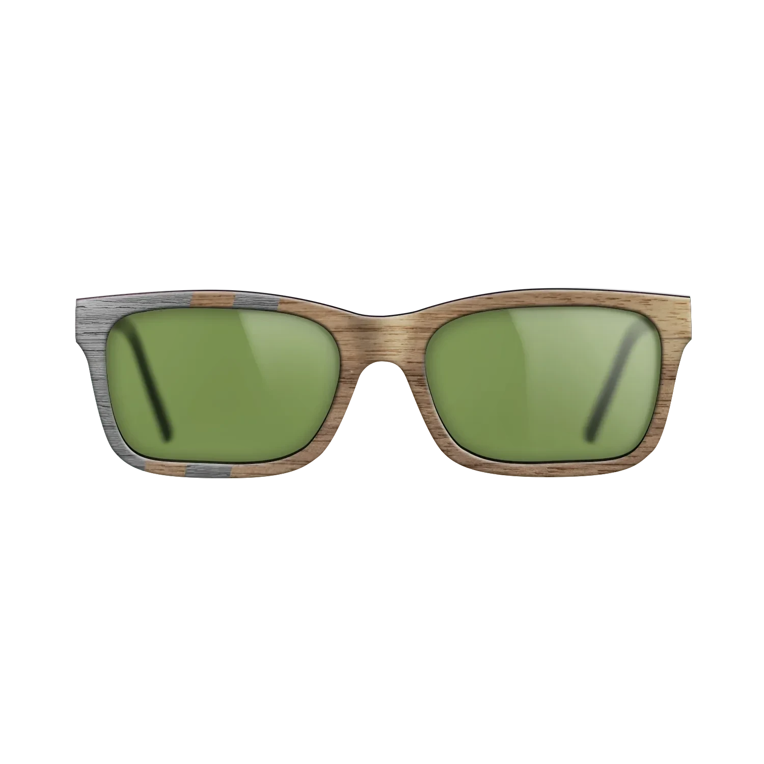 Walnut: Straight Grain,Poplar Dyed: Grey: Splice - The Sage - Rectangle - SIRIS wood optic