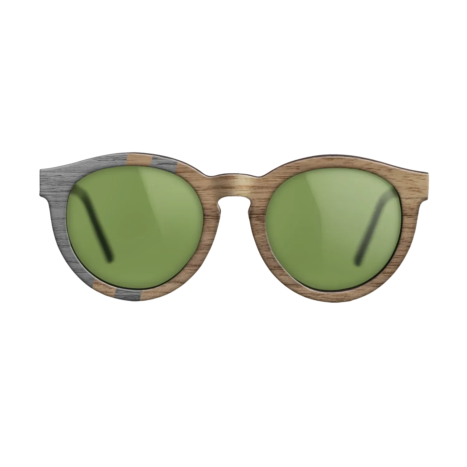 Walnut: Straight Grain,Poplar Dyed: Grey: Splice - The Rebel - Round - SIRIS wood optic